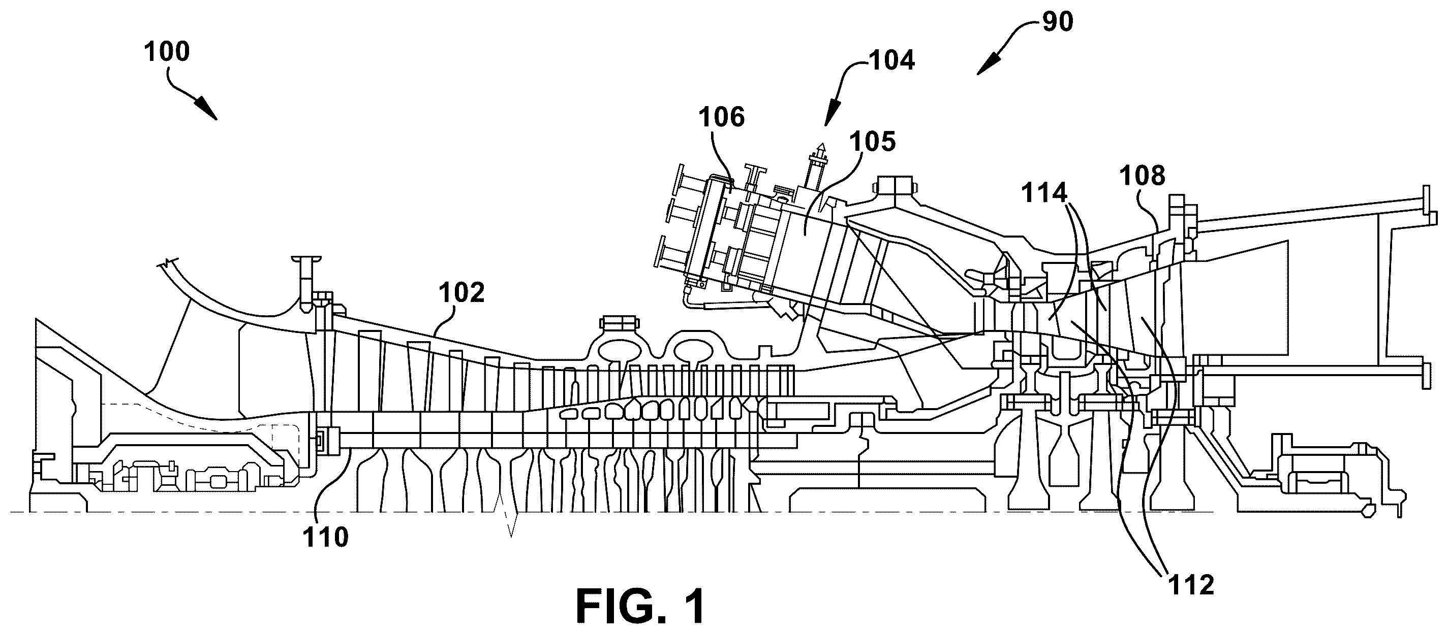 Patent US12366169 Figure 1 – Turbine blade inner rib profile
