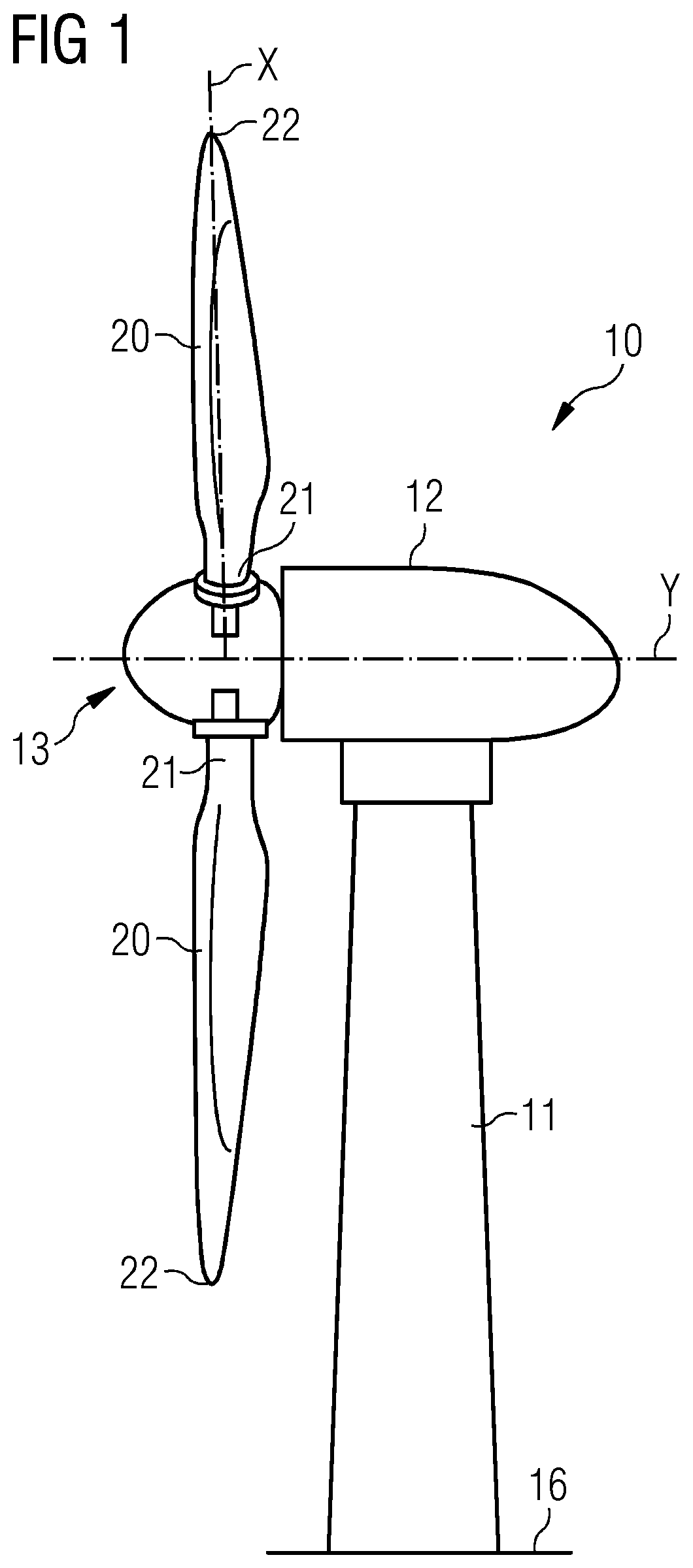 Patent US12366230 — Monitoring of blades in wind turbines — Figure 1