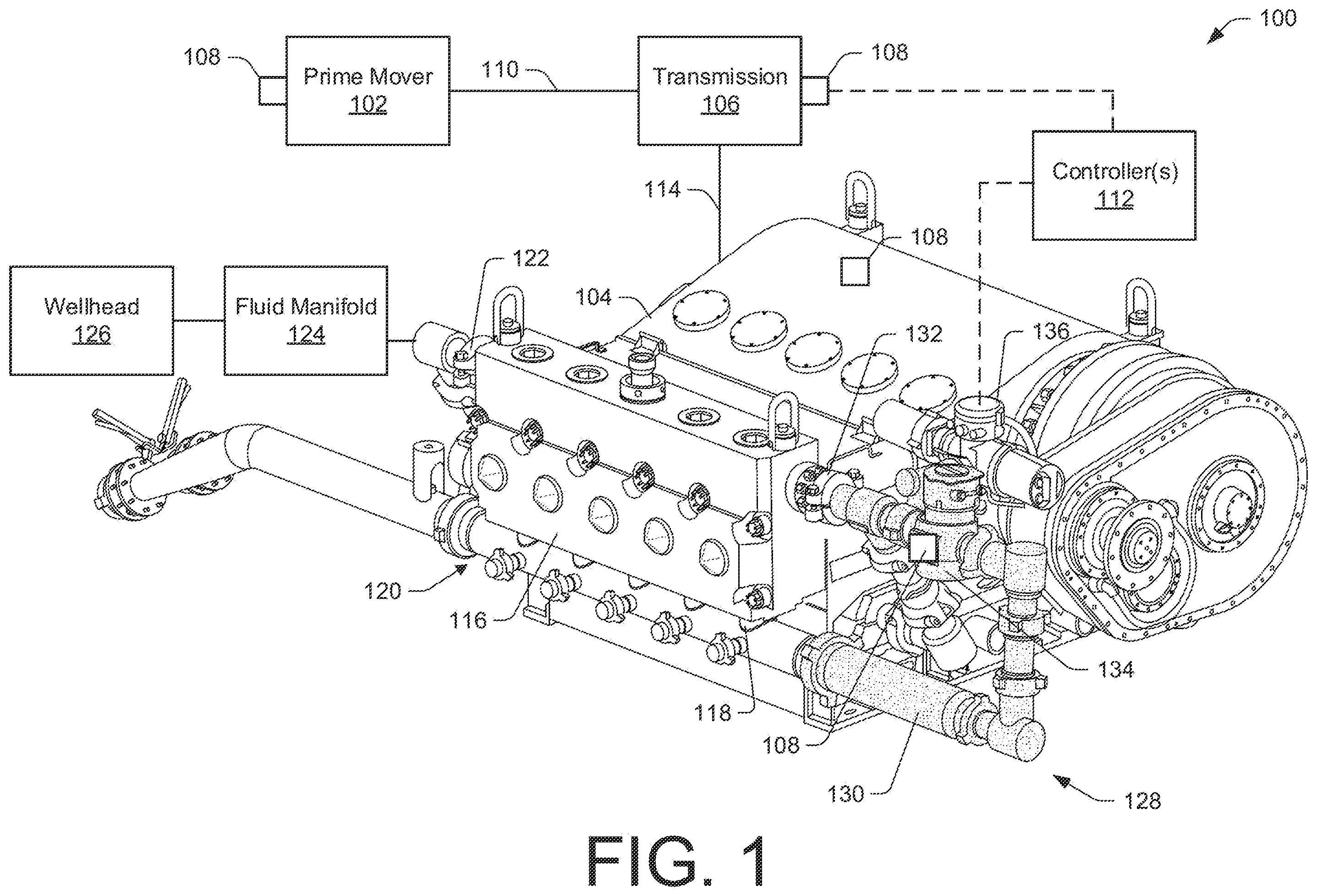 Patent US12366241 Figure 1 – System for managing pump load