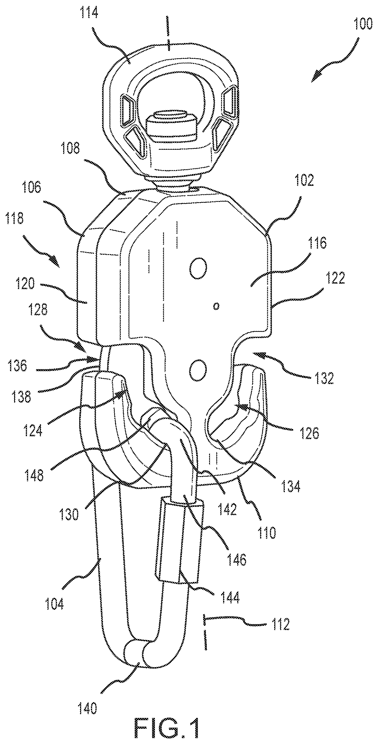 Patent US12366258 — Connector apparatuses — Figure 1
