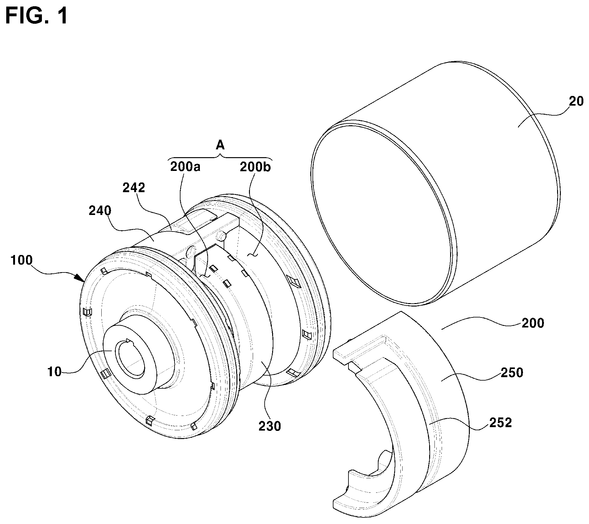 Patent US12366278 — Fluid mount device for vehicle — Figure 1