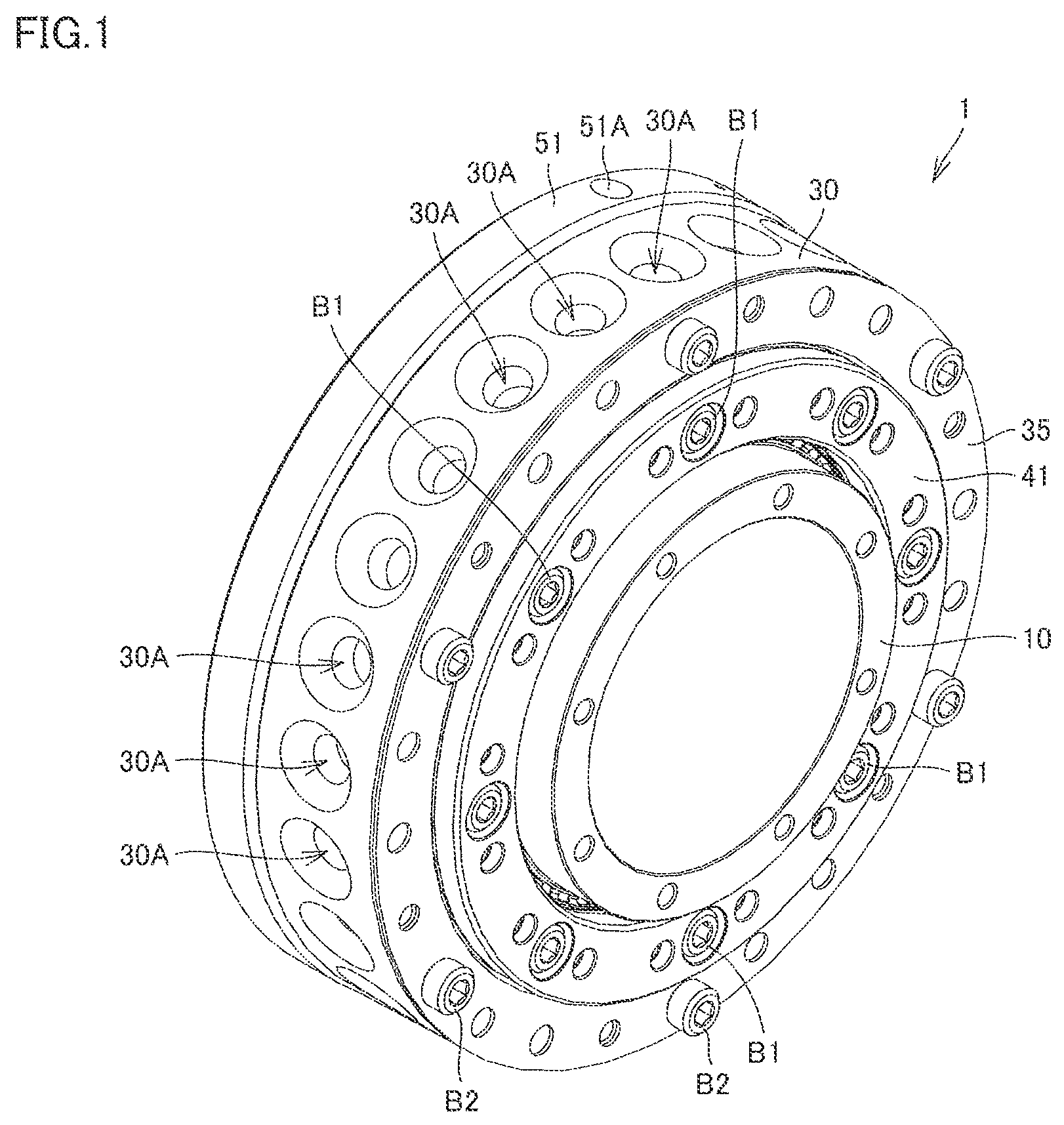 Patent US12366283 — Speed reducer — Figure 1