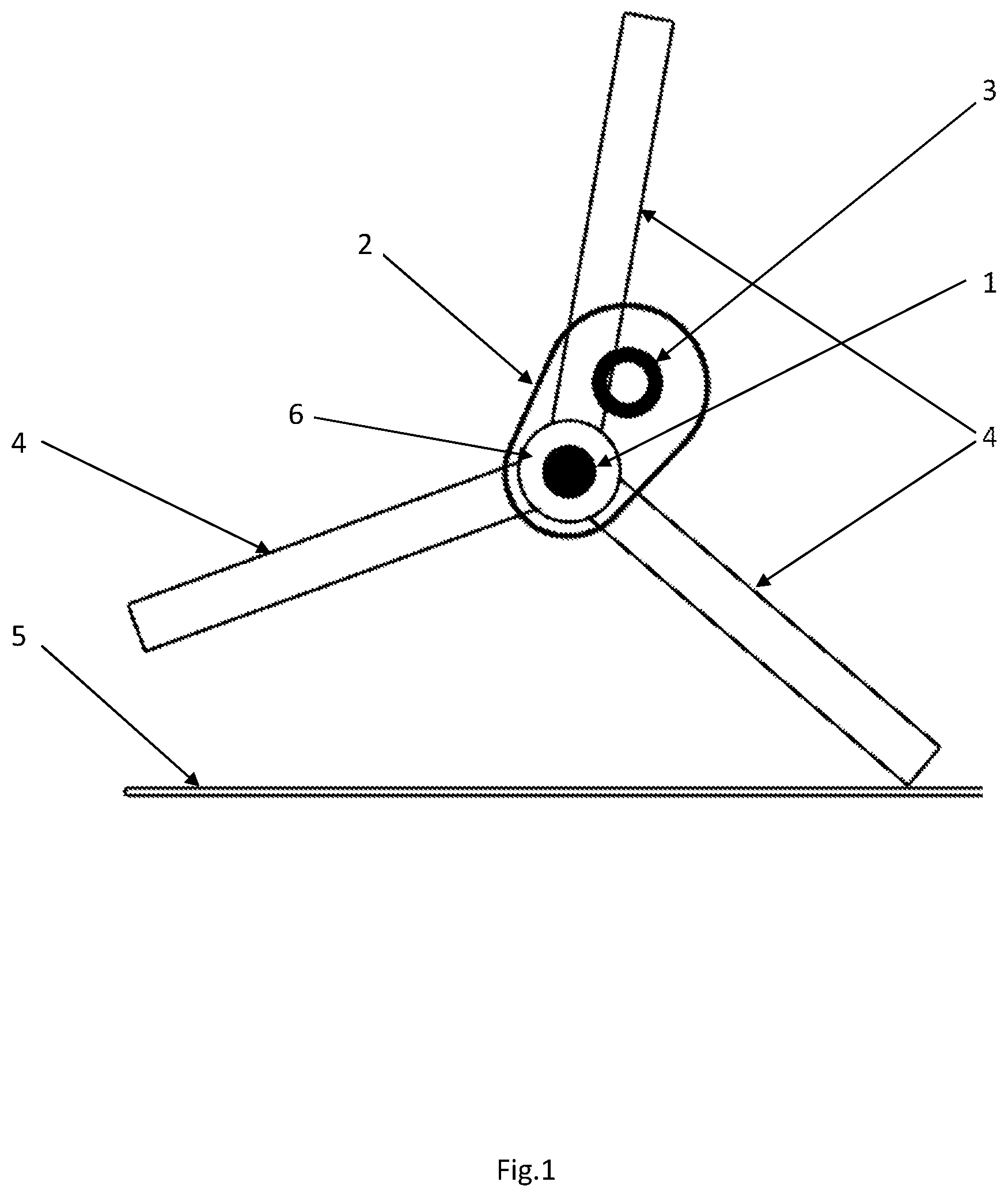 Patent US12366285 — Oscillation compensating method and device for a stepping wheel propulsion unit — Figure 1