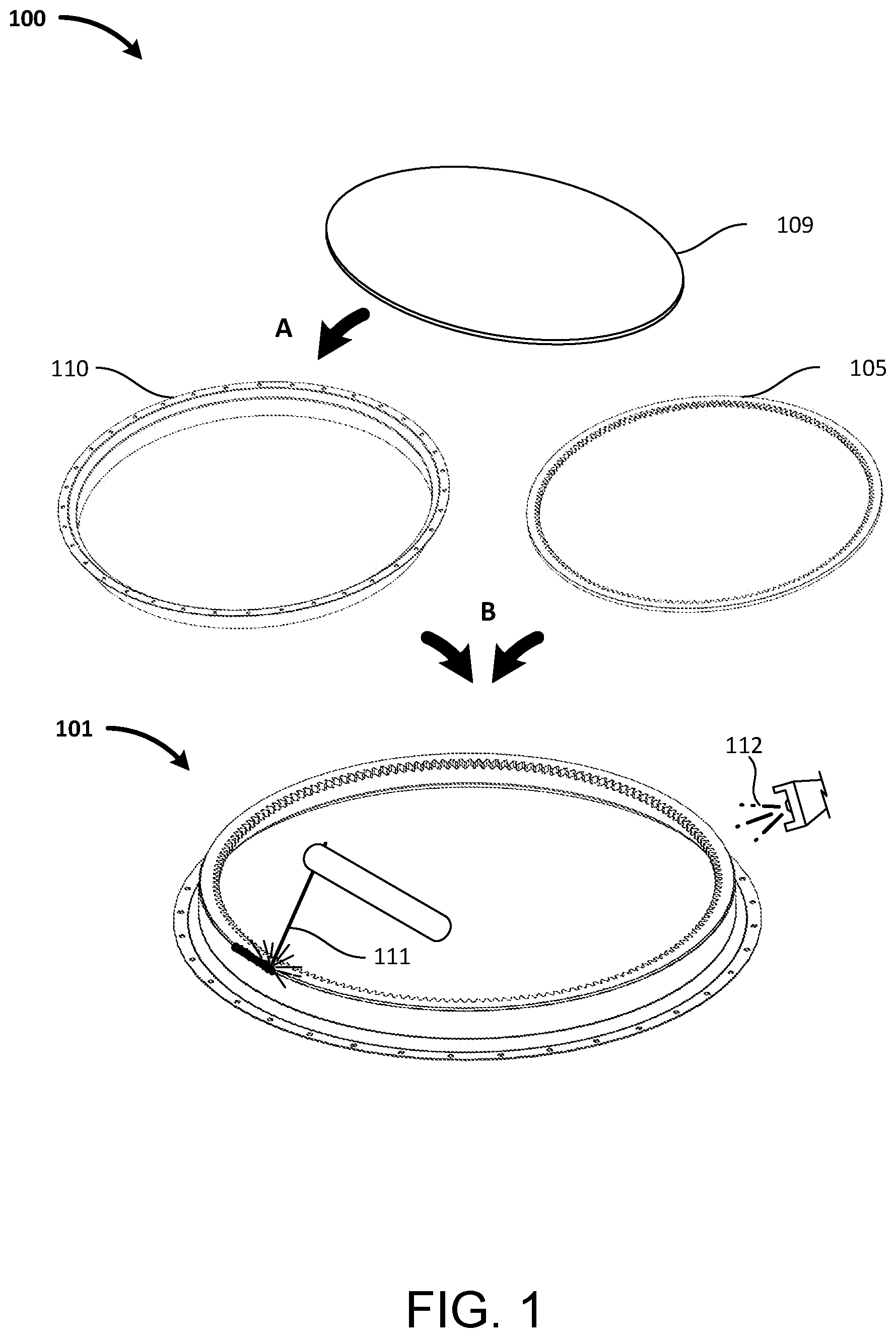 Patent US12366288 — Boltless unitary ring gear-flange body — Figure 1