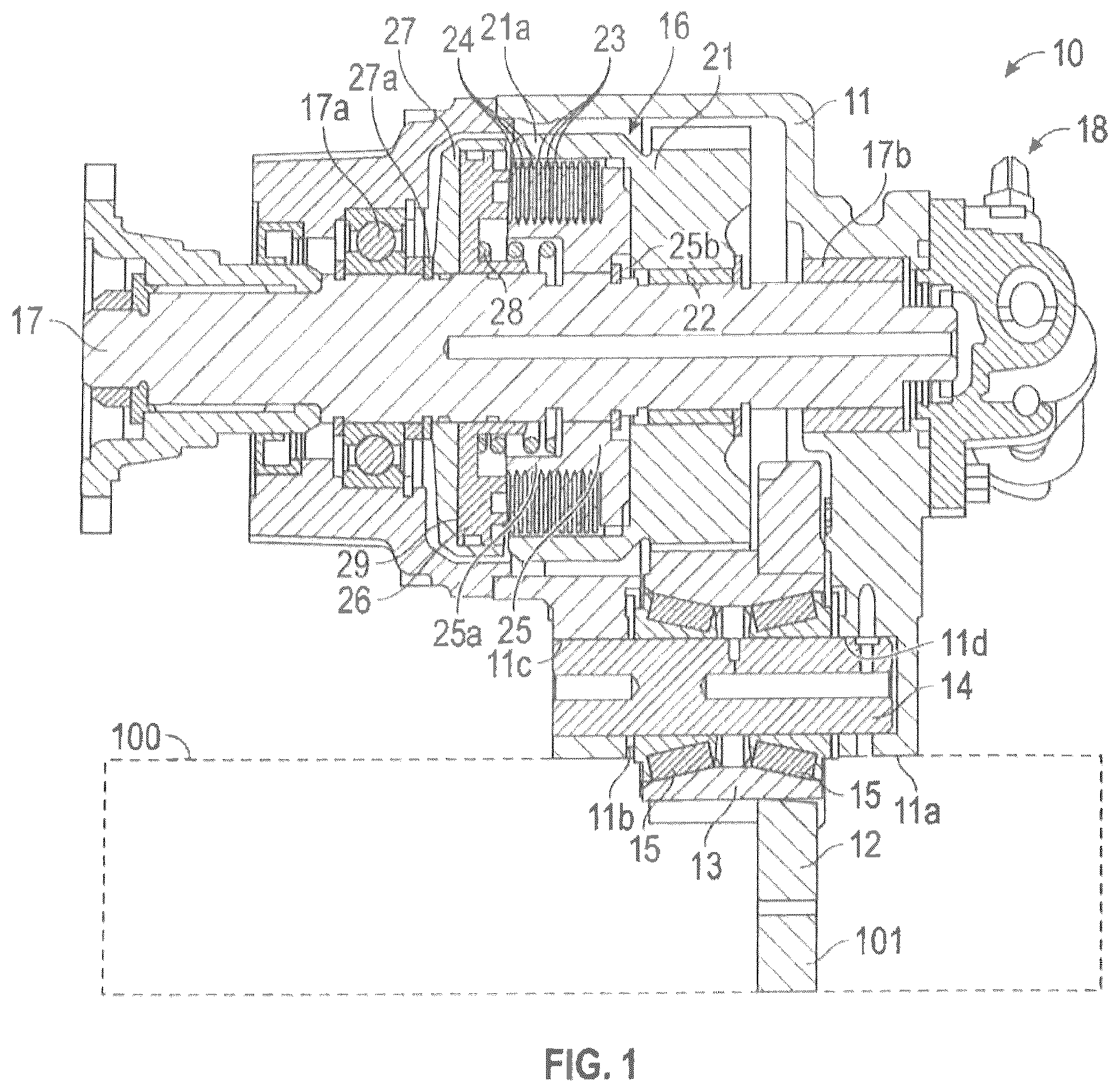 Patent US12366289 — Eddy current damper for power take-off gear rattle abatement — Figure 1