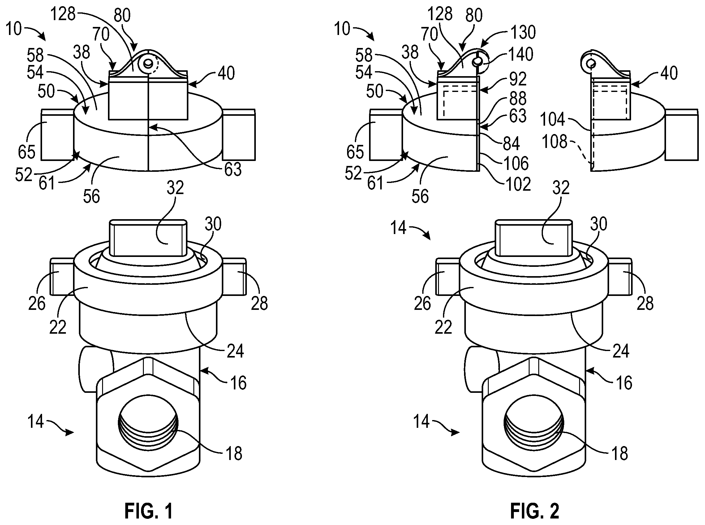 Patent US12366305 — Gas valve lock out device — Figure 1