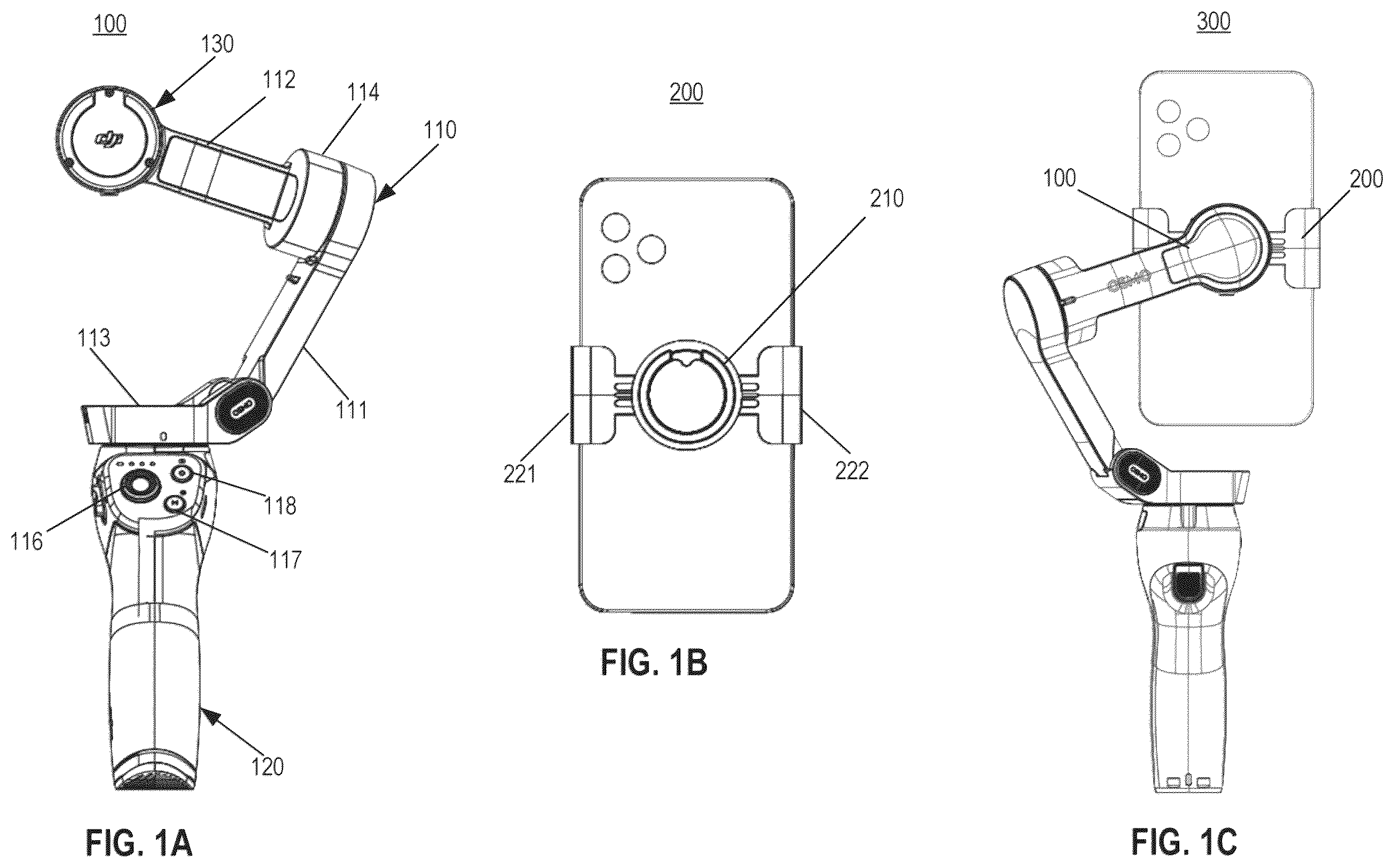Patent US12366321 — Magnet-based quick release assembly and gimbal system — Figure 1