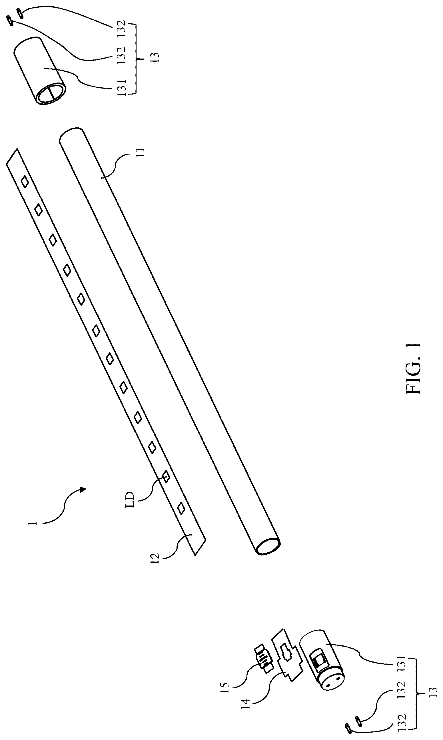 Patent US12366346 Figure 1 – LED lighting device