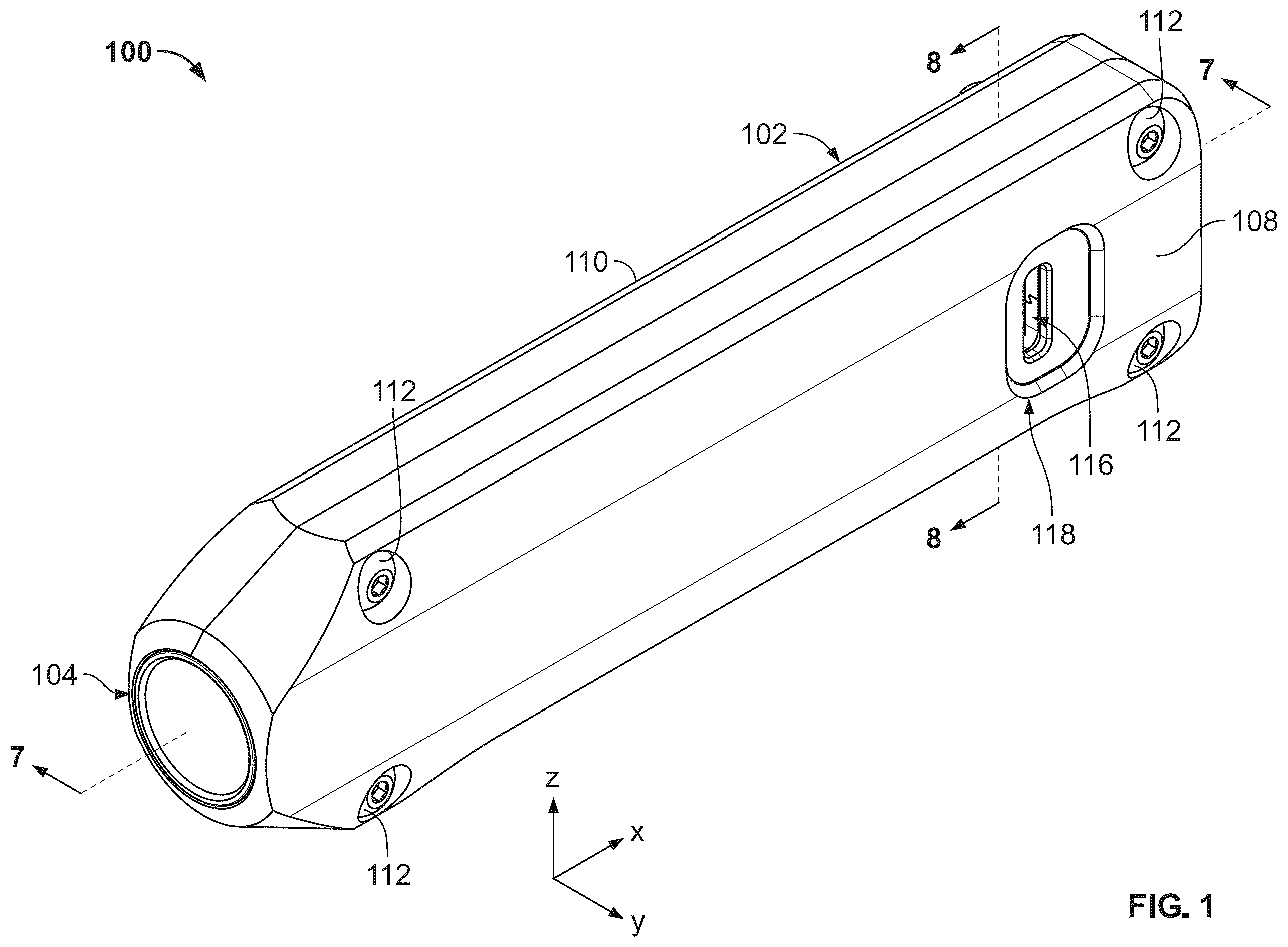 Patent US12366350 — Flashlight assembly — Figure 1