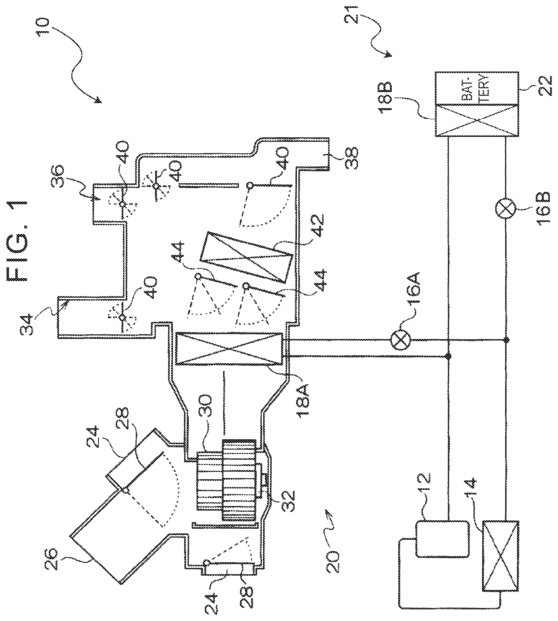 Patent US12366375 — Vehicle air conditioning device and vehicle air conditioning method — Figure 1