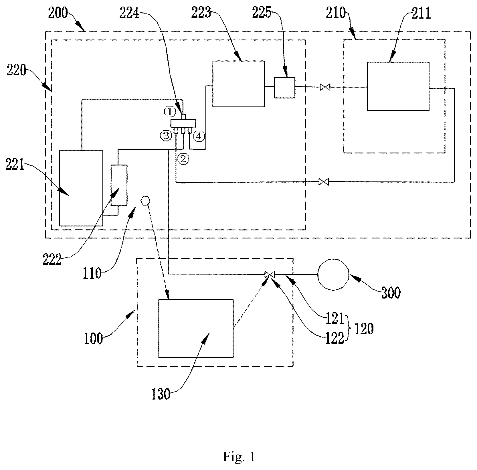 Patent US12366394 — Automatic refrigerant charging system and method for air conditioners — Figure 1