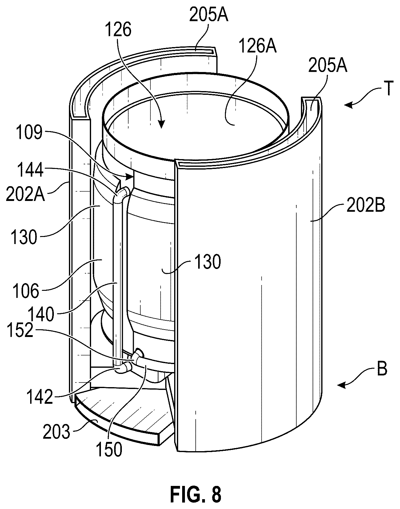 Patent US12366399 Figure 7 – Portable container