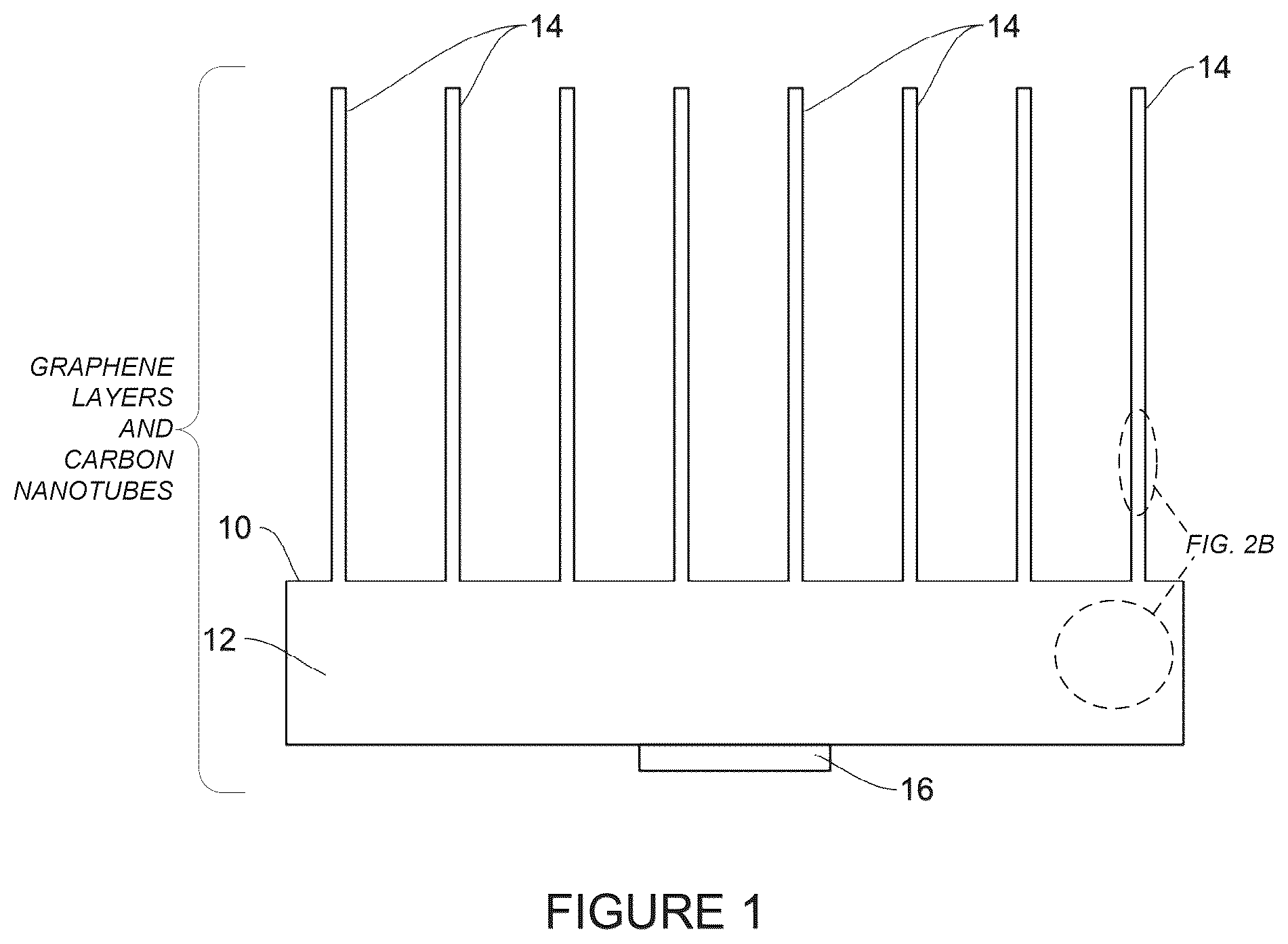 Patent US12366422 — Graphene and carbon nanotube based thermal management device — Figure 1