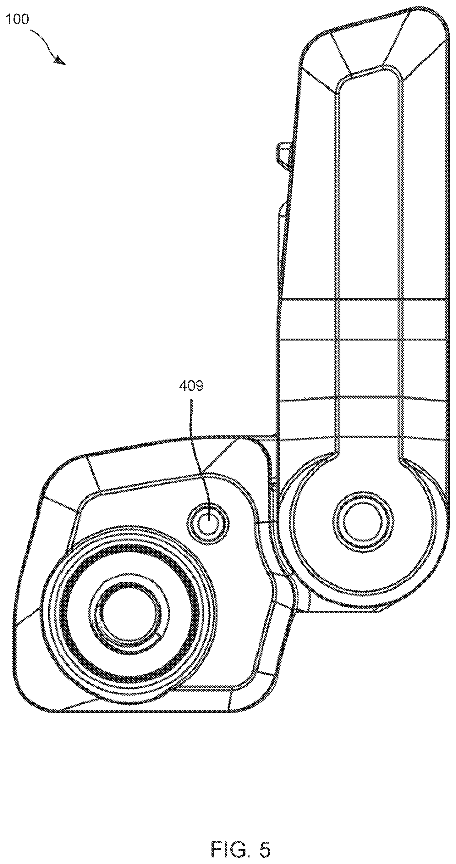 Patent US12366429 Figure 5 – Back-up sights with compact aperture, centering sight post, and miniaturized windage detent mechanism