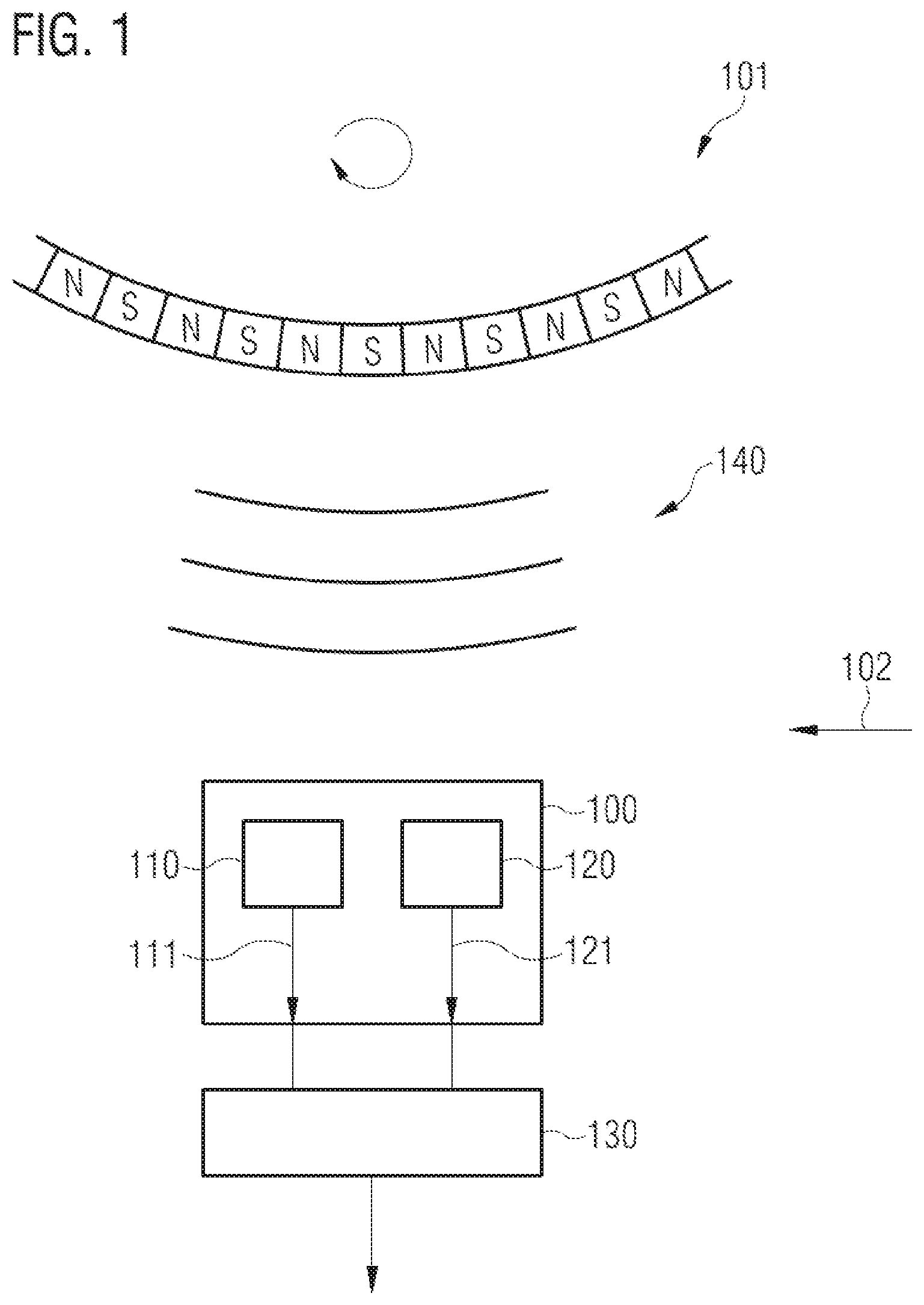Patent US12366465 — Sensor system, system and method for determining a position or a rotational angle — Figure 1