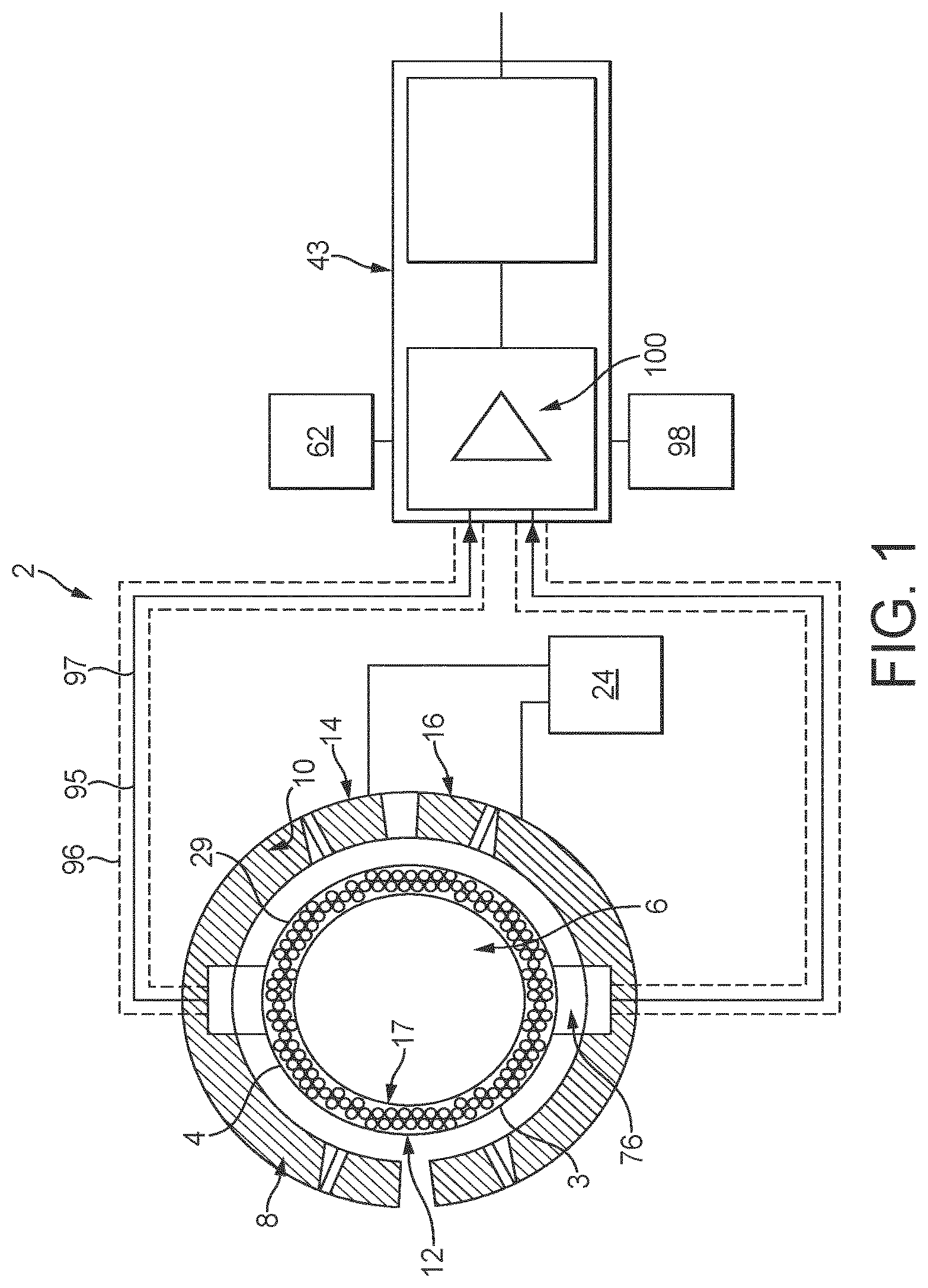 Patent US12366471 — Apparatus for monitoring fluid flow in a pipe using electromagnetic velocity tomography — Figure 1
