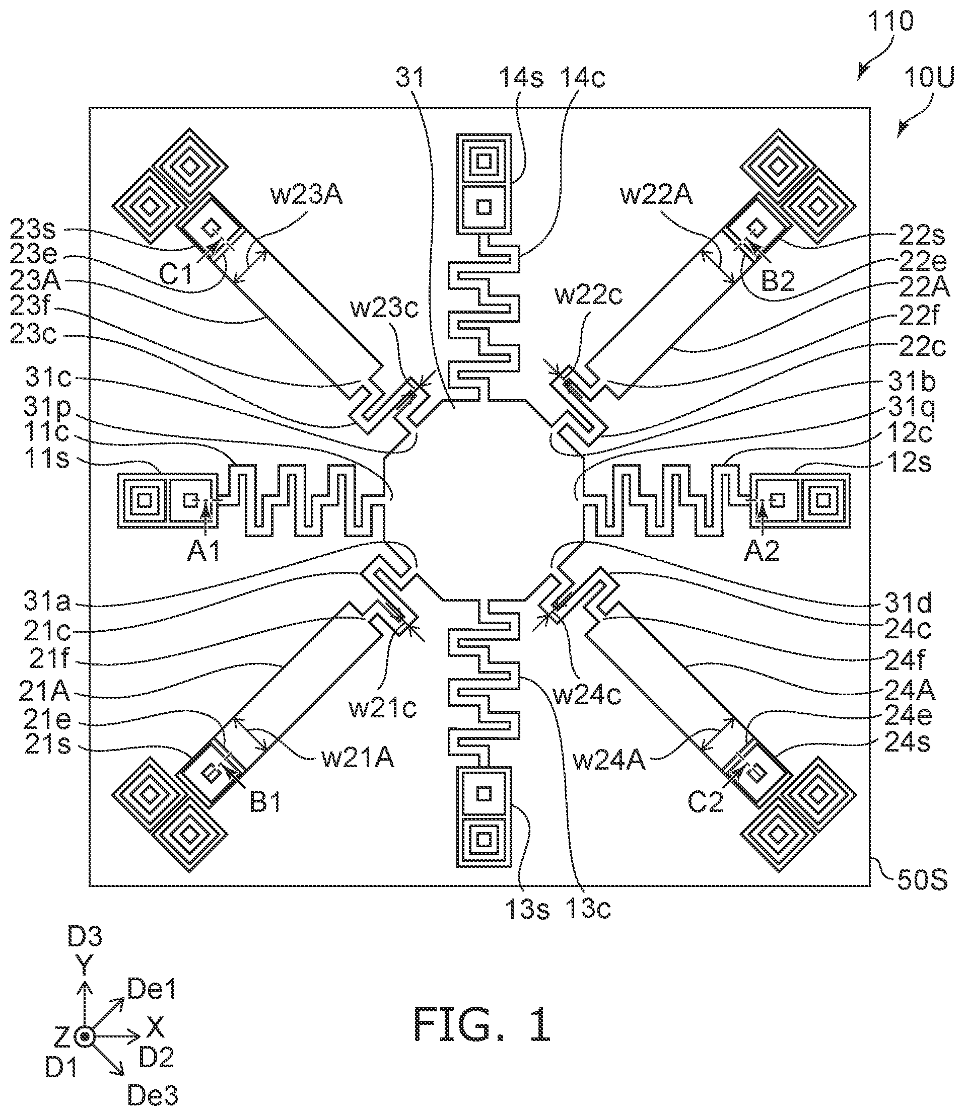 Patent US12366488 — Sensor and sensor system — Figure 1