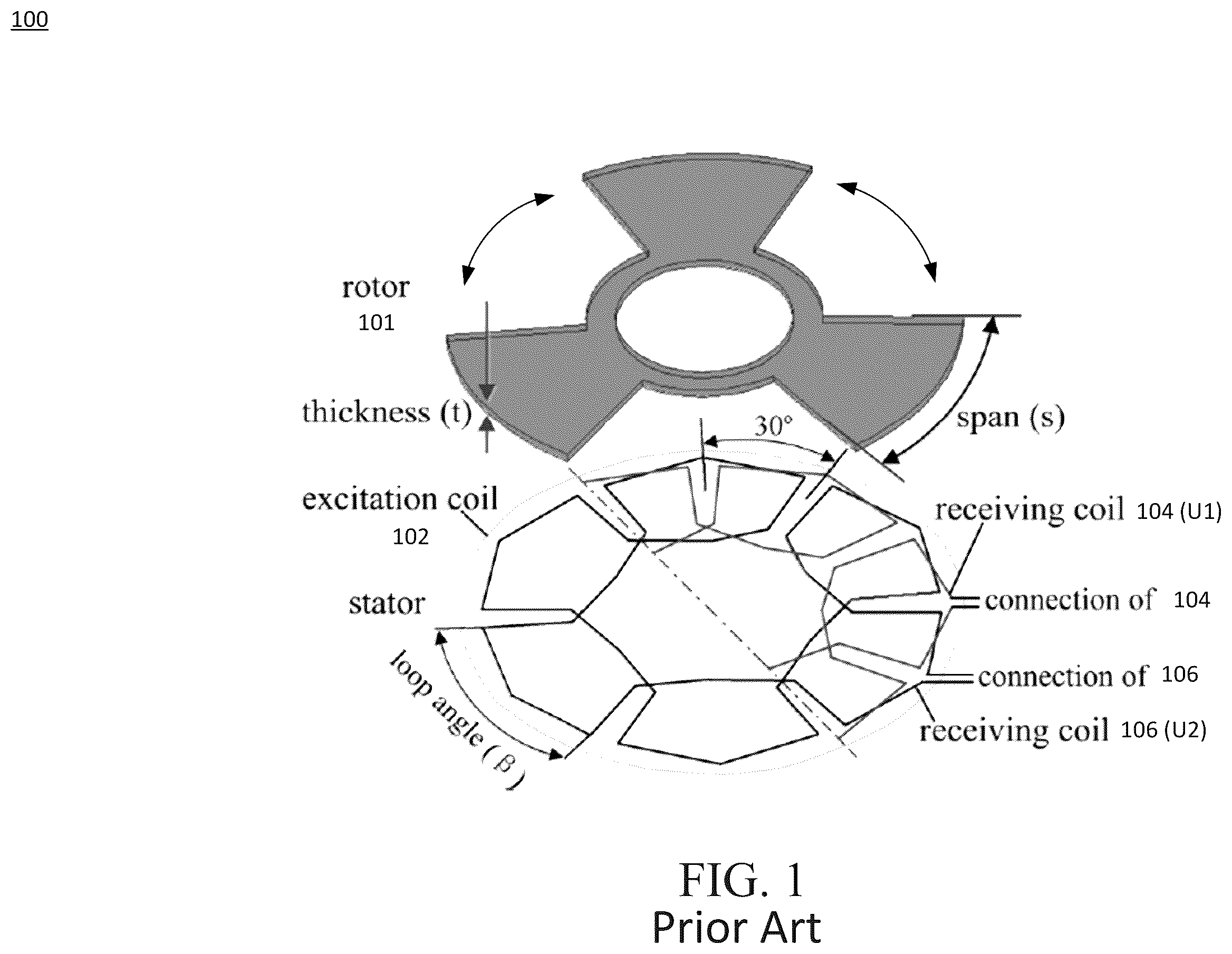 Patent US12366491 — Inductive torque sensor for rotating shifts — Figure 1