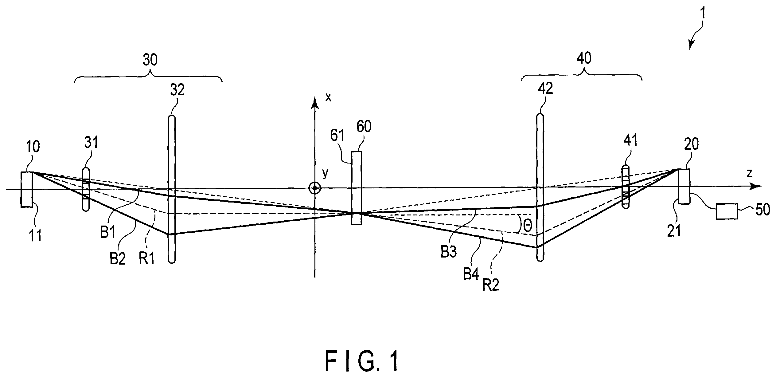 Patent US12366526 — Optical test apparatus and optical test method — Figure 1