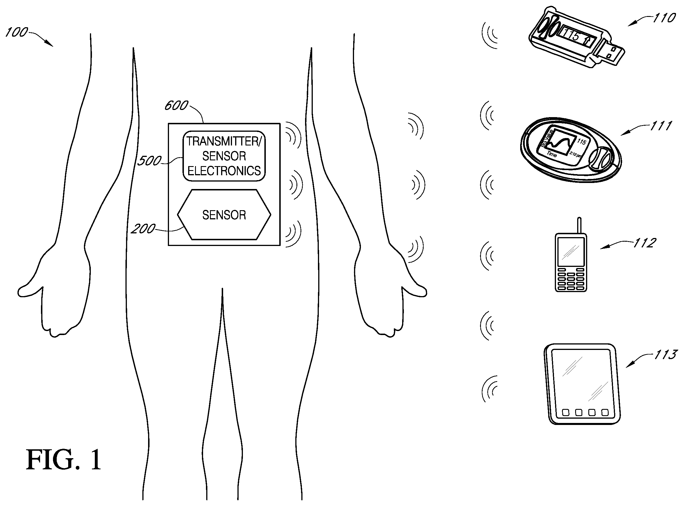 Patent US12366548 — Analyte sensor — Figure 1