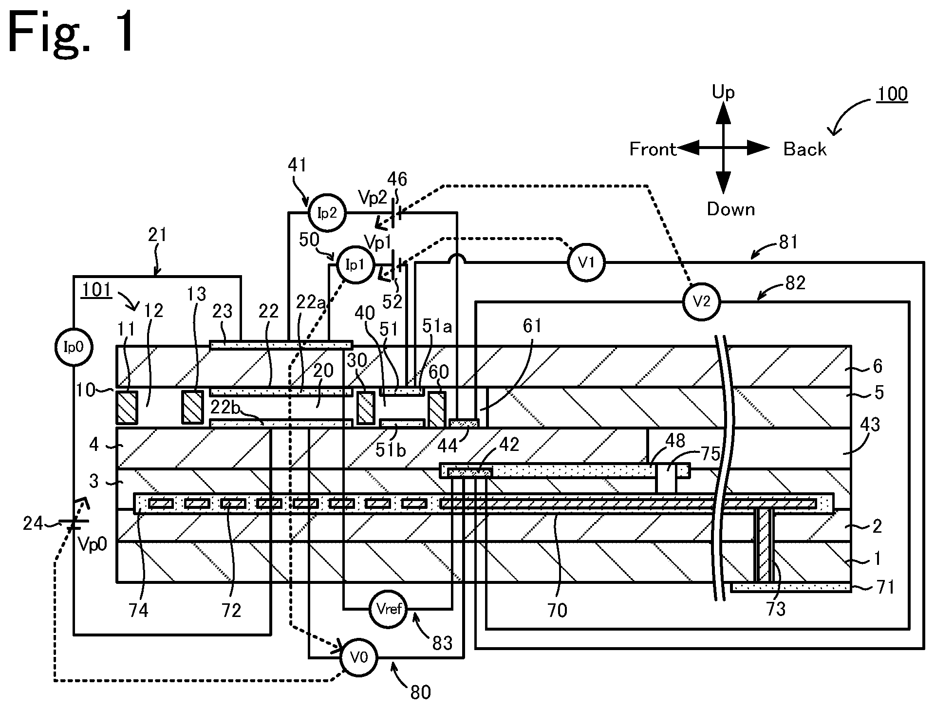 Patent US12366550 — Gas sensor — Figure 1