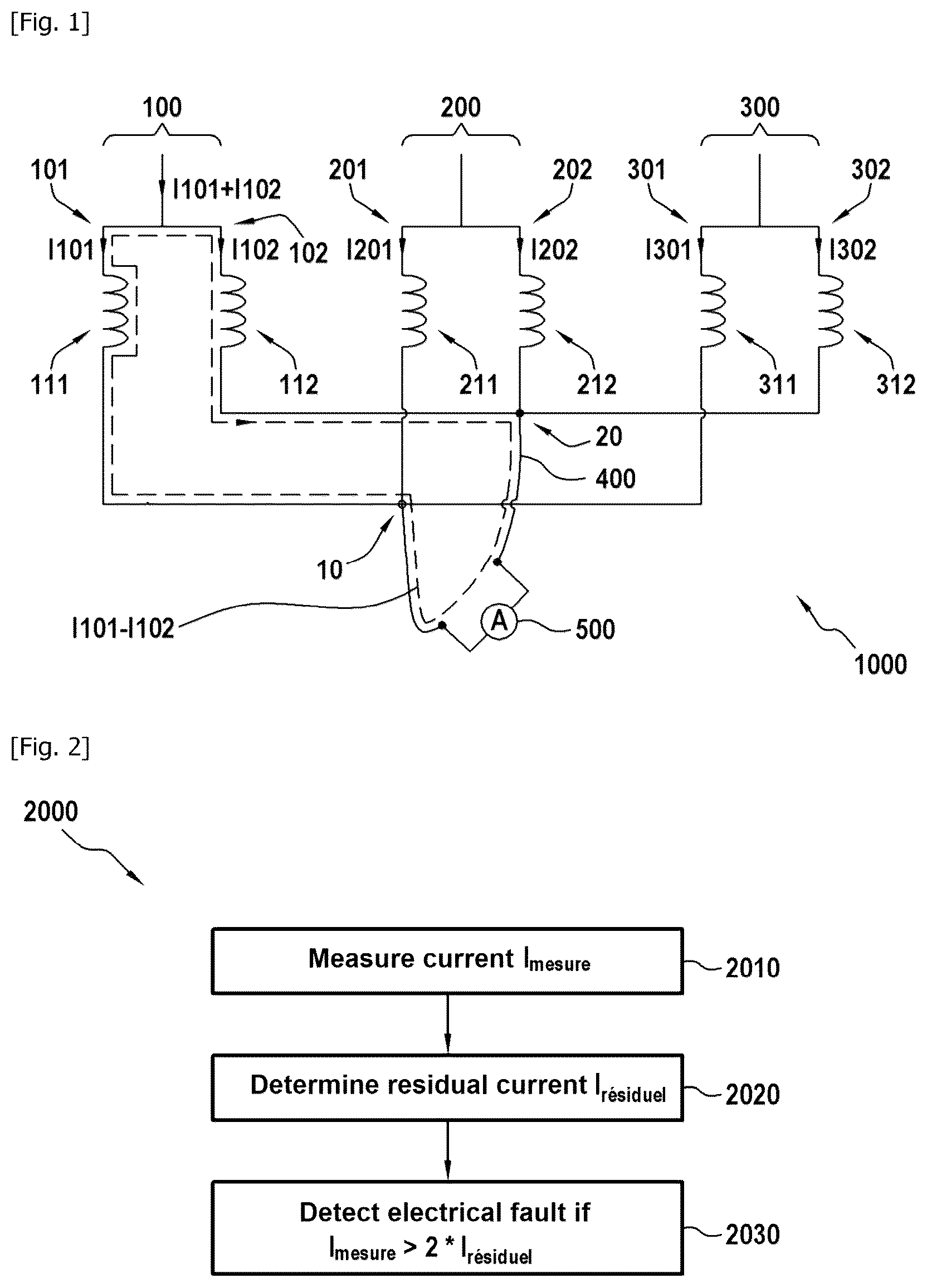 Patent US12366612 — Device for detecting a short-circuit fault in a winding of an electric machine — Figure 1