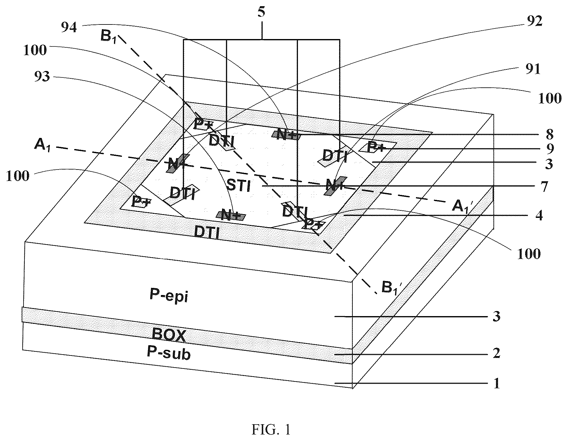 Patent US12366614 Figure 1 – Horizontal hall device and preparation method