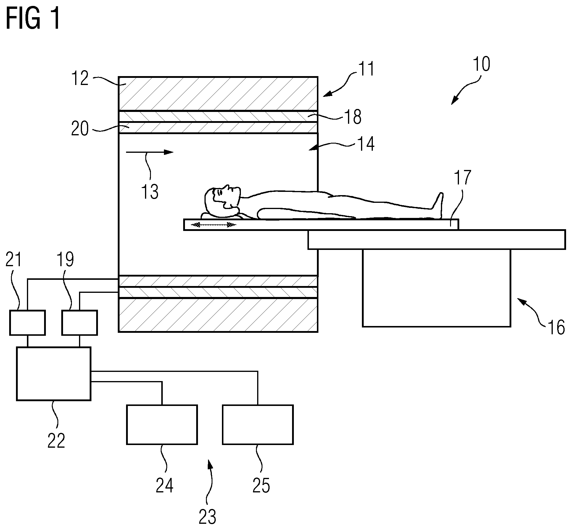 Patent US12366621 — Method for calibrating gradient amplifiers of a magnetic resonance apparatus, magnetic resonance apparatus, and computer program product — Figure 1