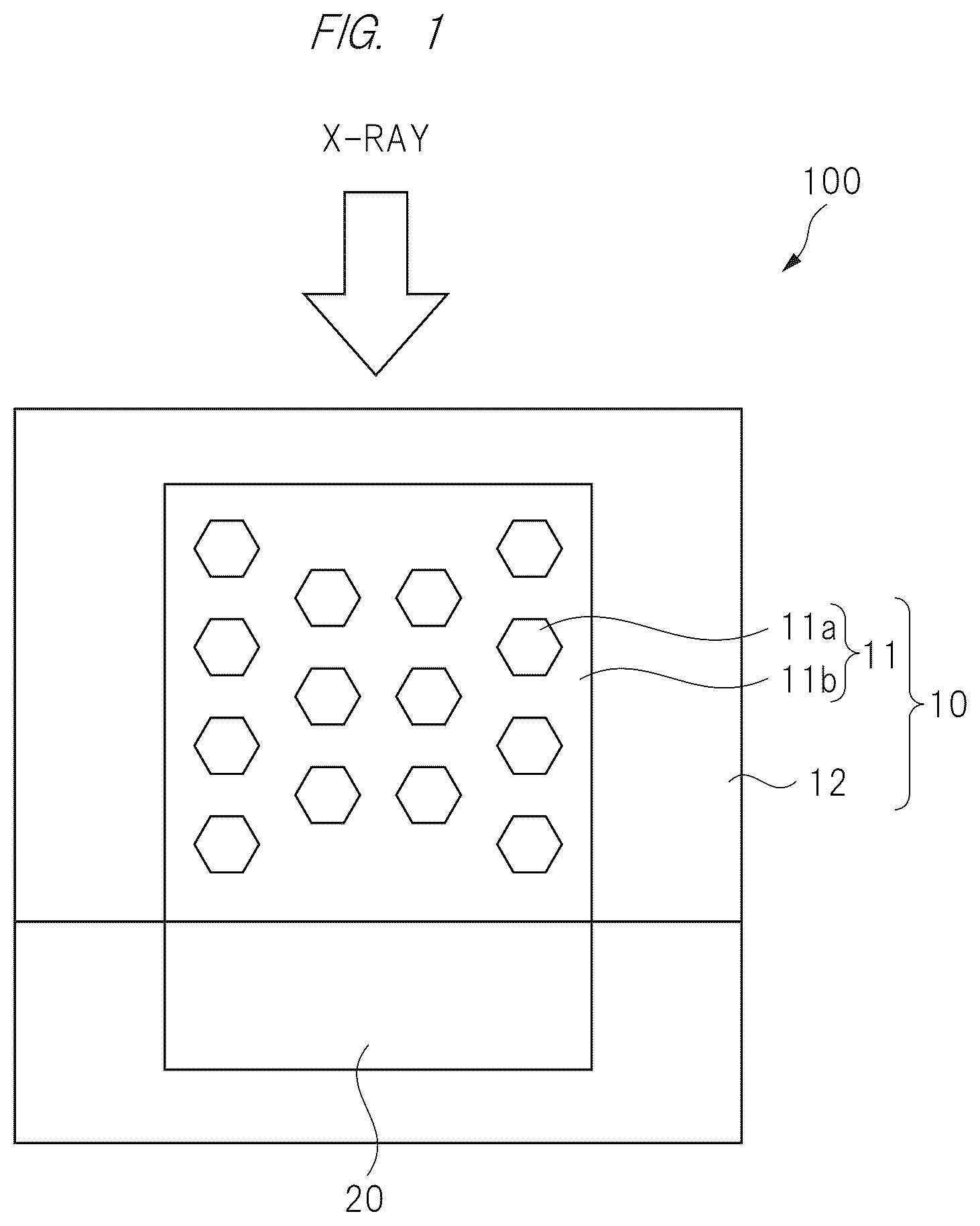 Patent US12366671 — Scintillator structure and method of evaluating scintillator — Figure 1