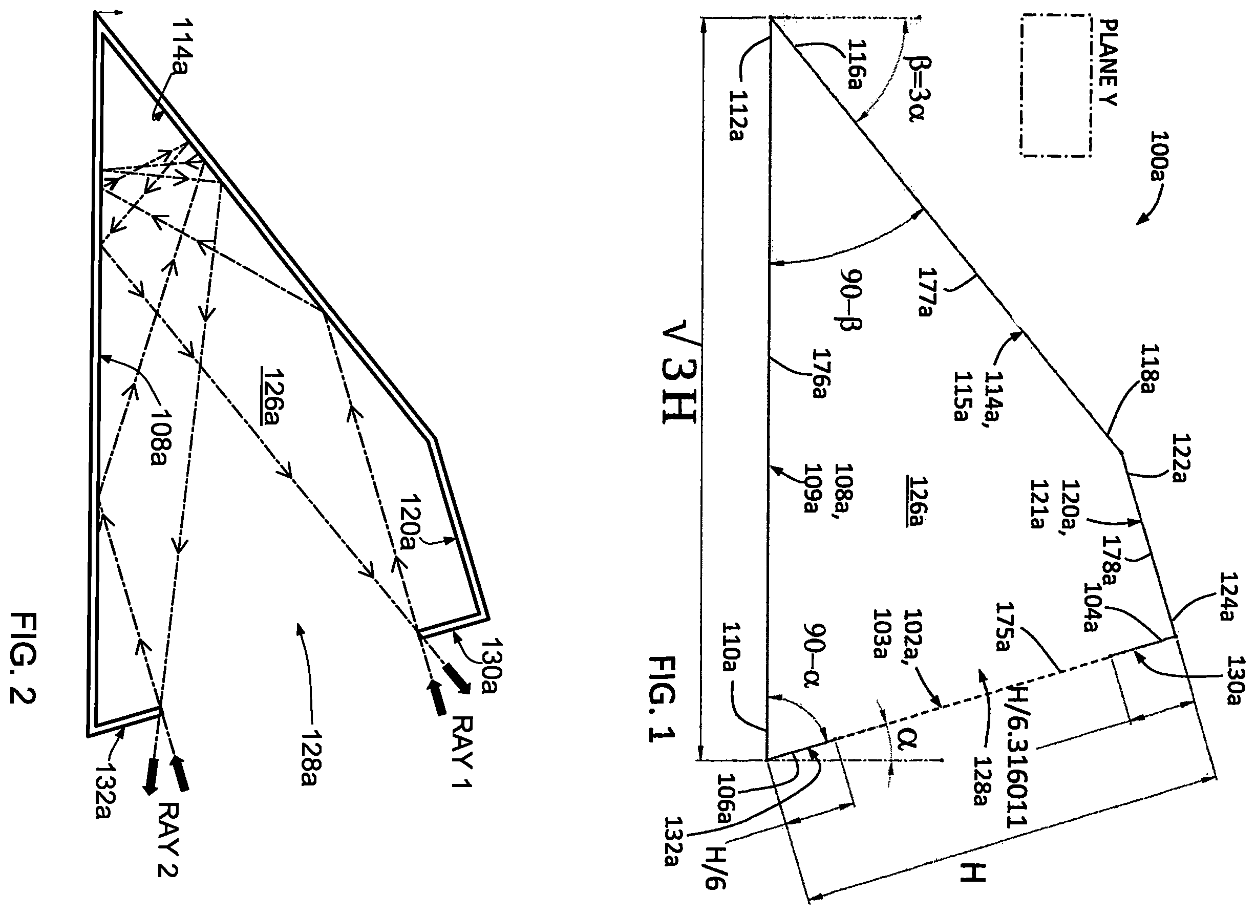 Patent US12366688 — Prime polygon reflectors and methods of use — Figure 1