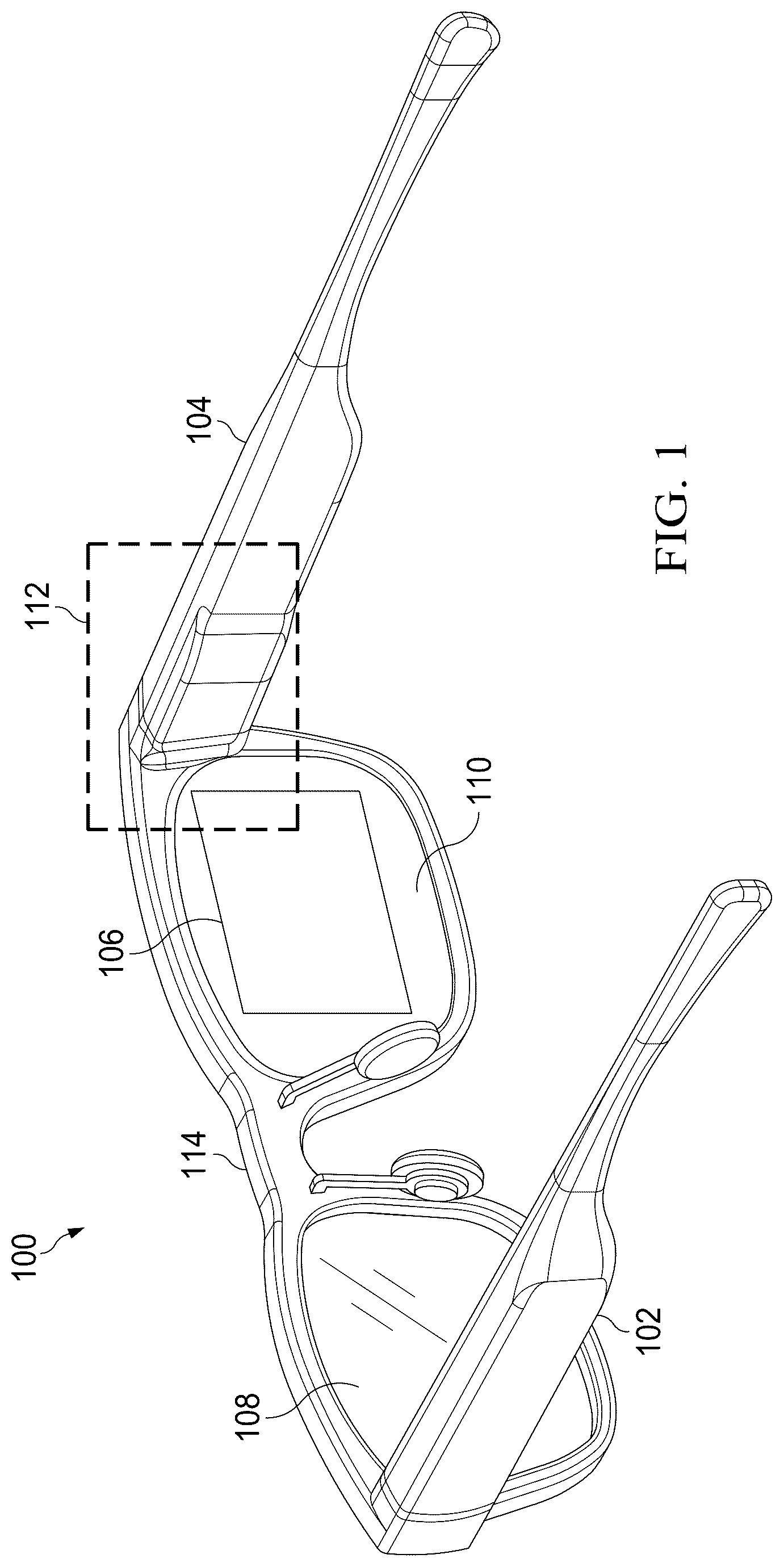 Patent US12366699 — Coupling narrowband projector source light into display waveguides — Figure 1