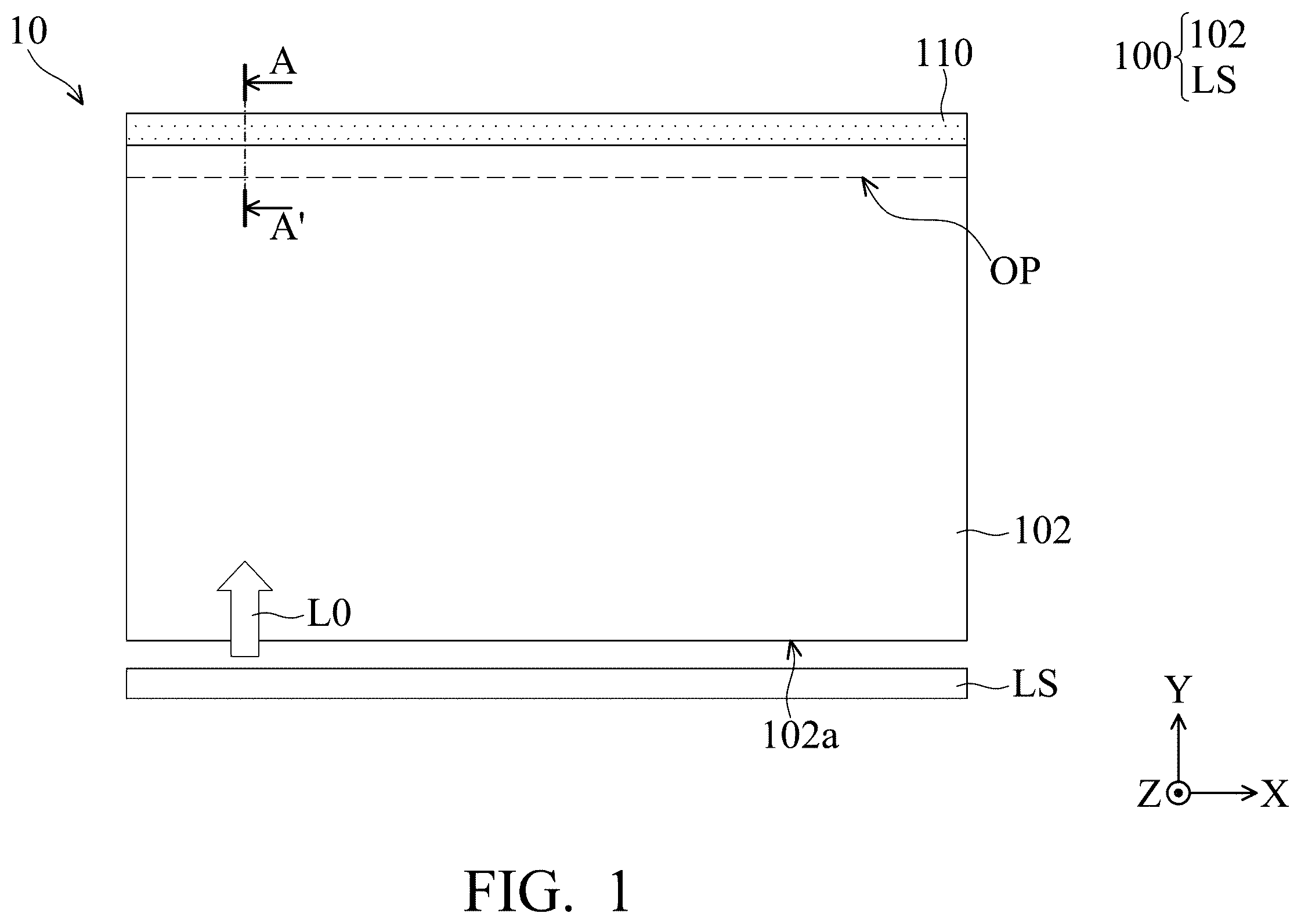 Patent US12366702 Figure 1 – Light-emitting assembly