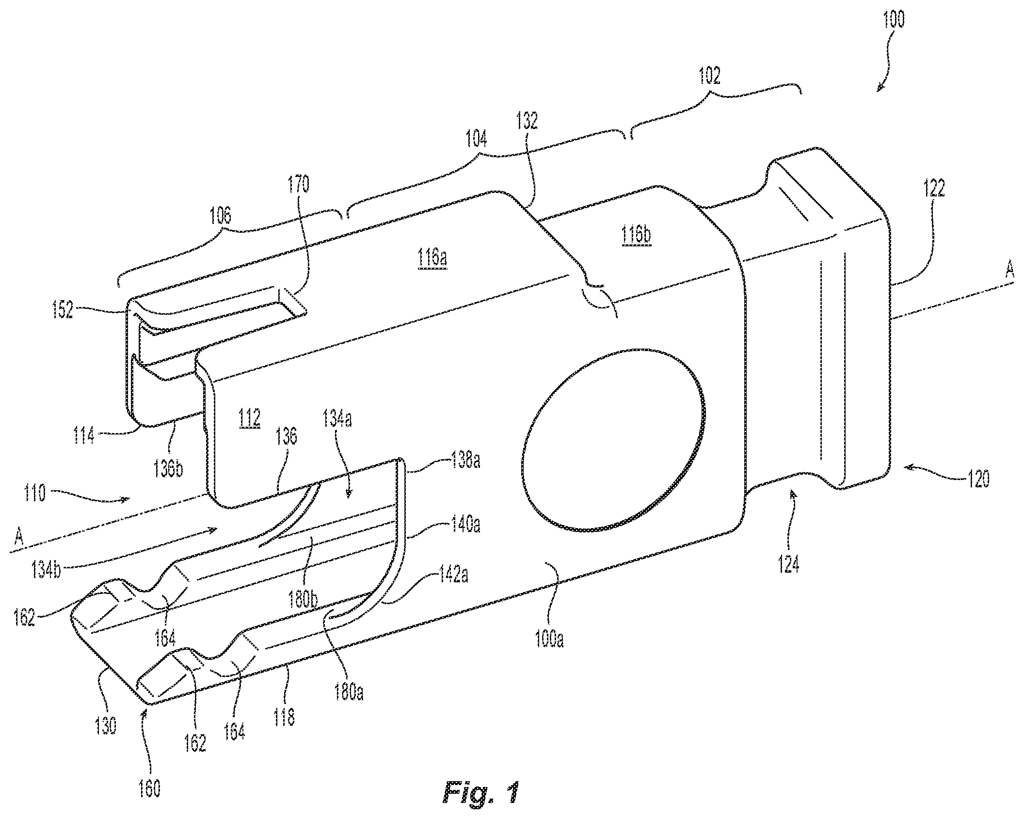 Patent US12366711 — Small form factor fiber optic connector dust cap — Figure 1