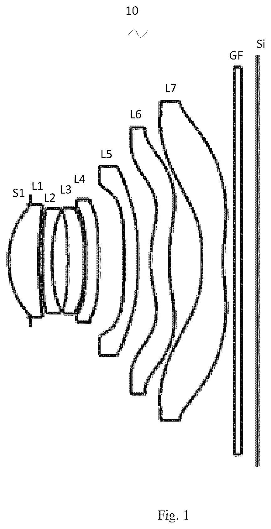 Patent US12366723 — Camera optical lens — Figure 1