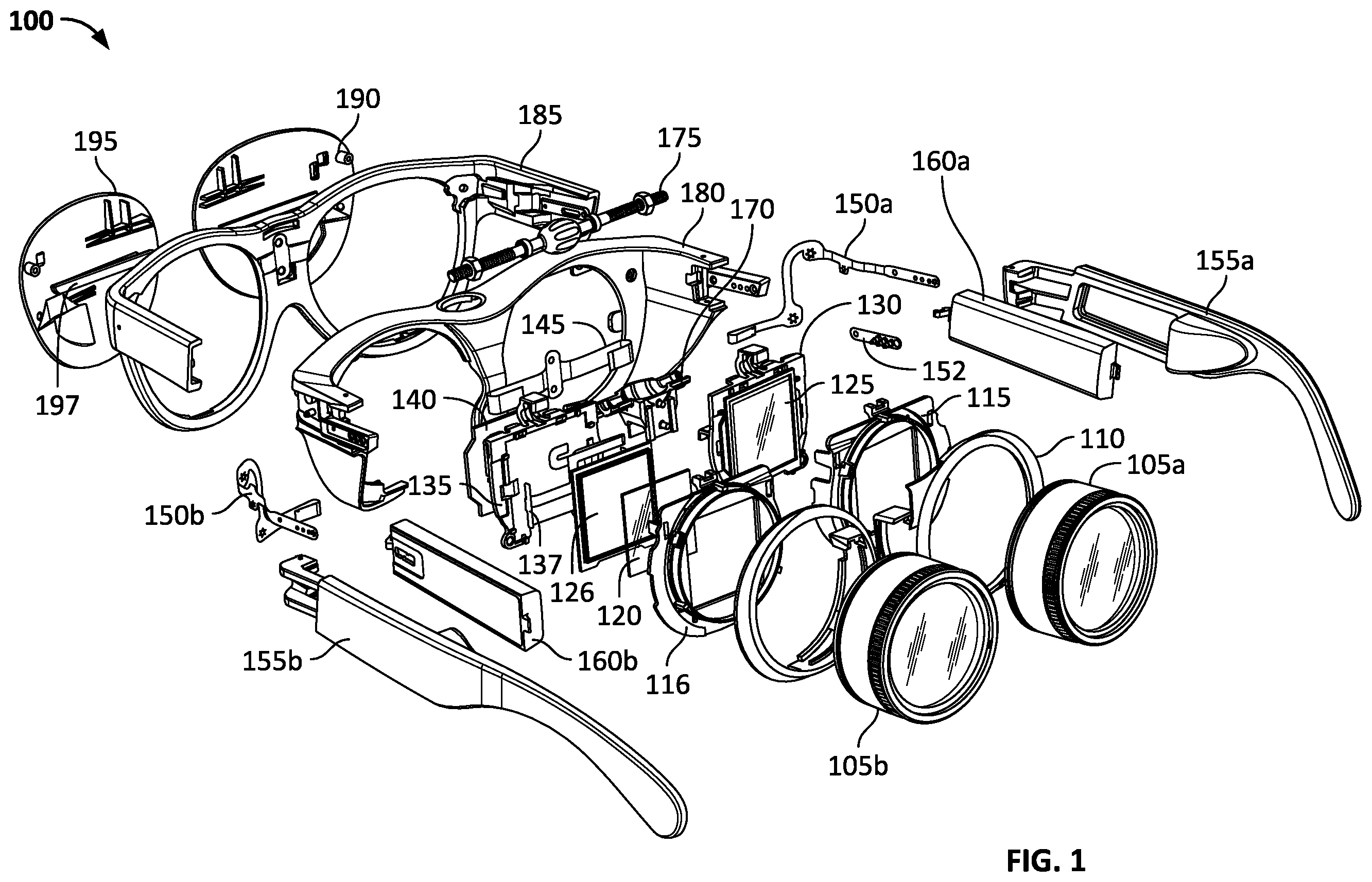 Patent US12366753 Figure 1 – Power for a wearable e-reader