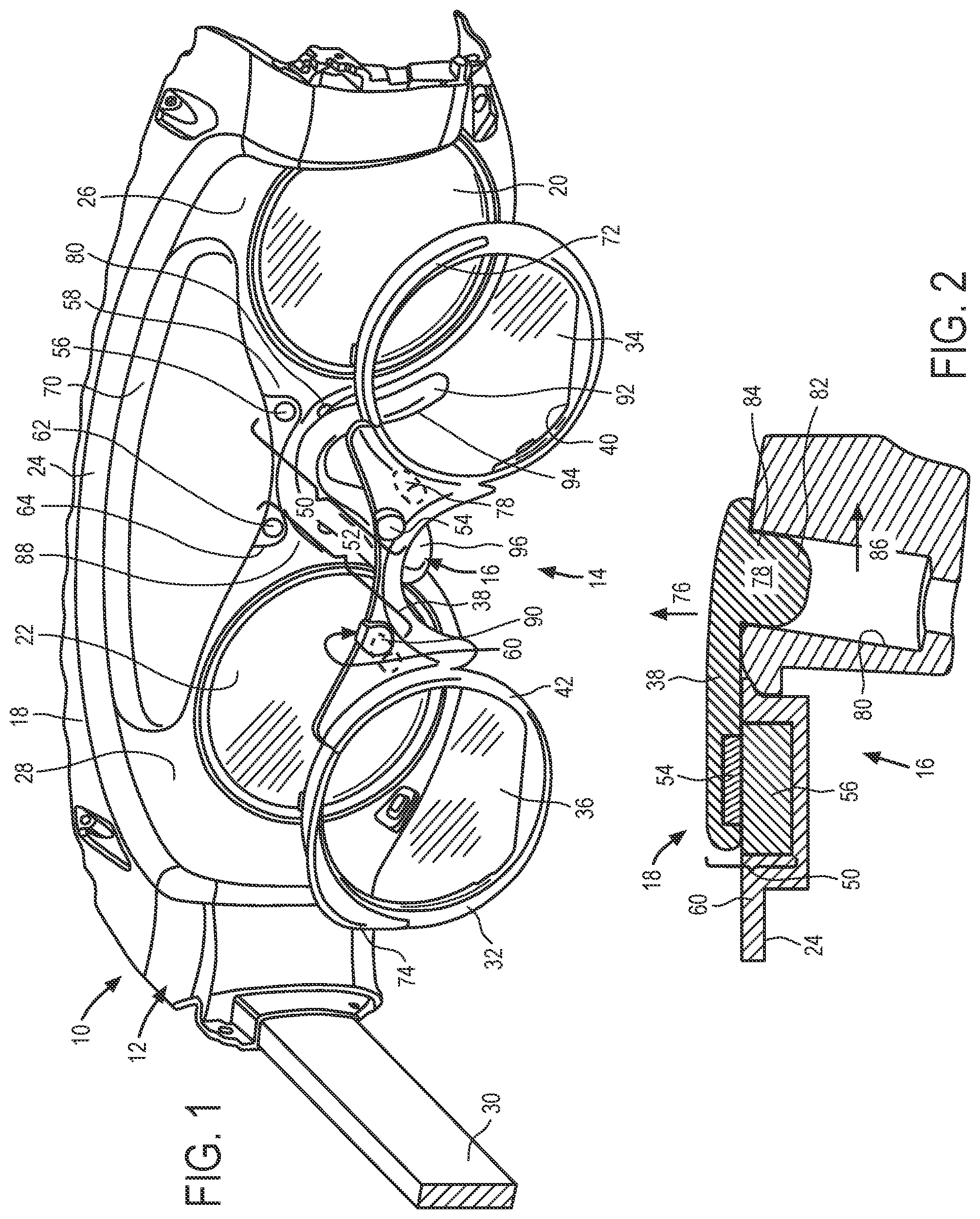 Patent US12366769 — Insert for augmented reality viewing device — Figure 1