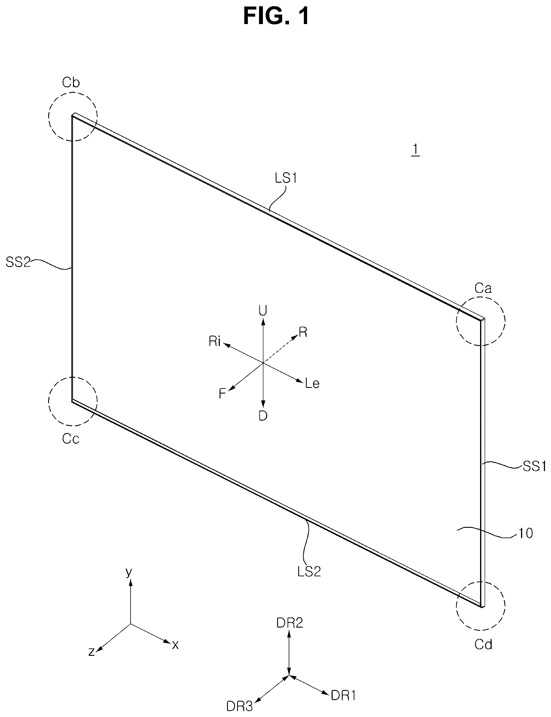 Patent US12366771 — Display device — Figure 1