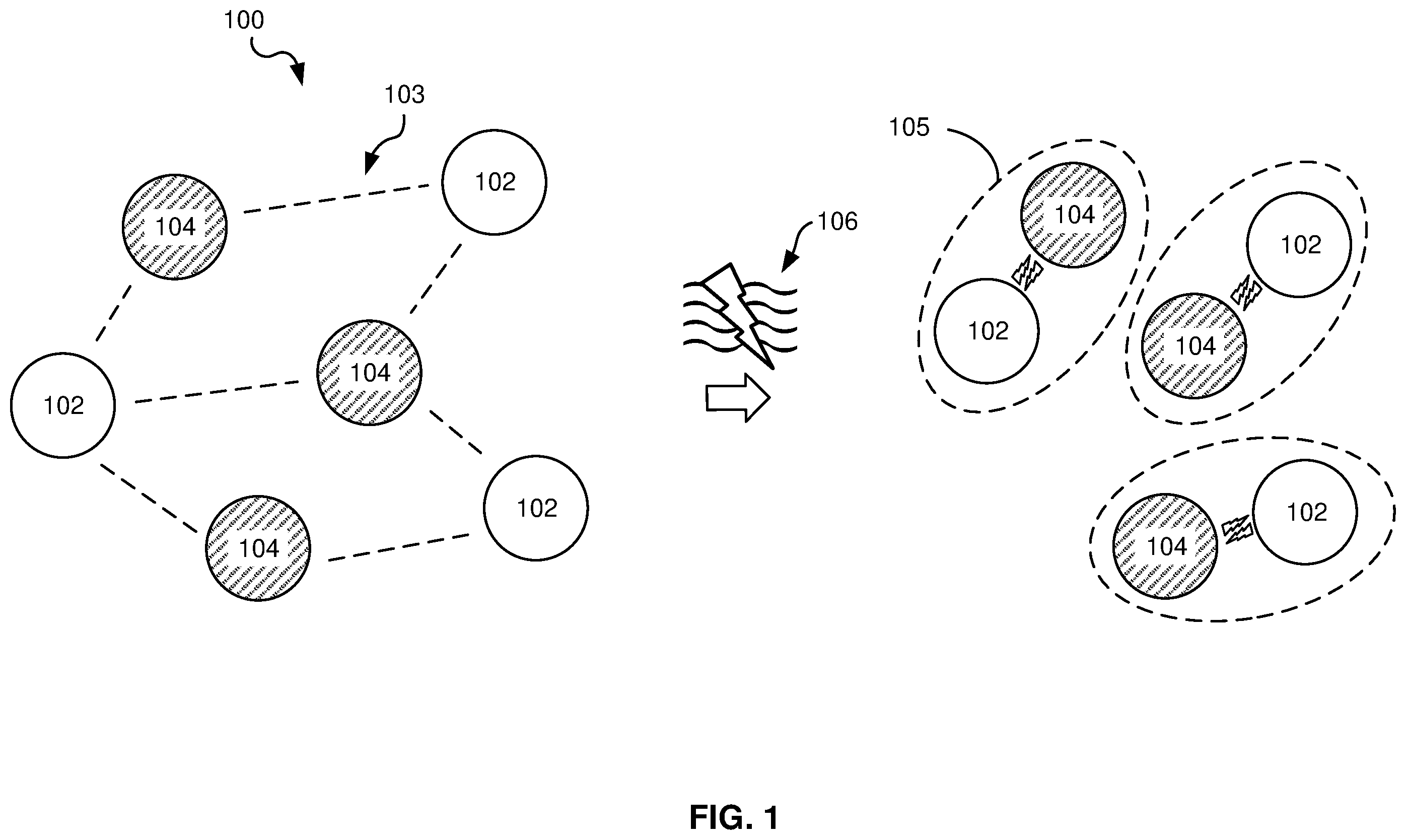 Patent US12366787 — Optical activation of chemical entities in electrophoretic dispersions for display devices — Figure 1