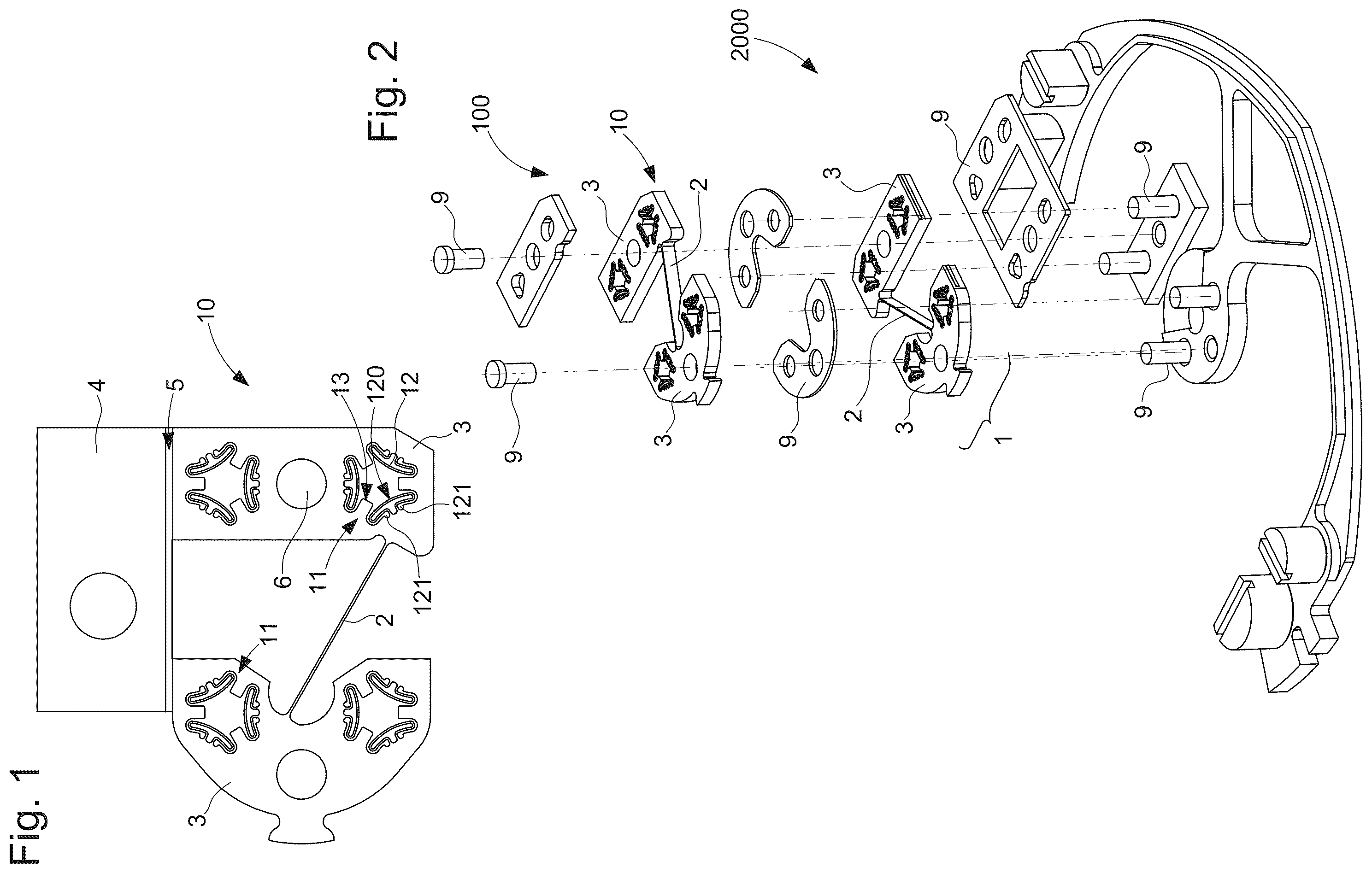 Patent US12366826 Figure 1 – Timepiece oscillator structure with a divisible element
