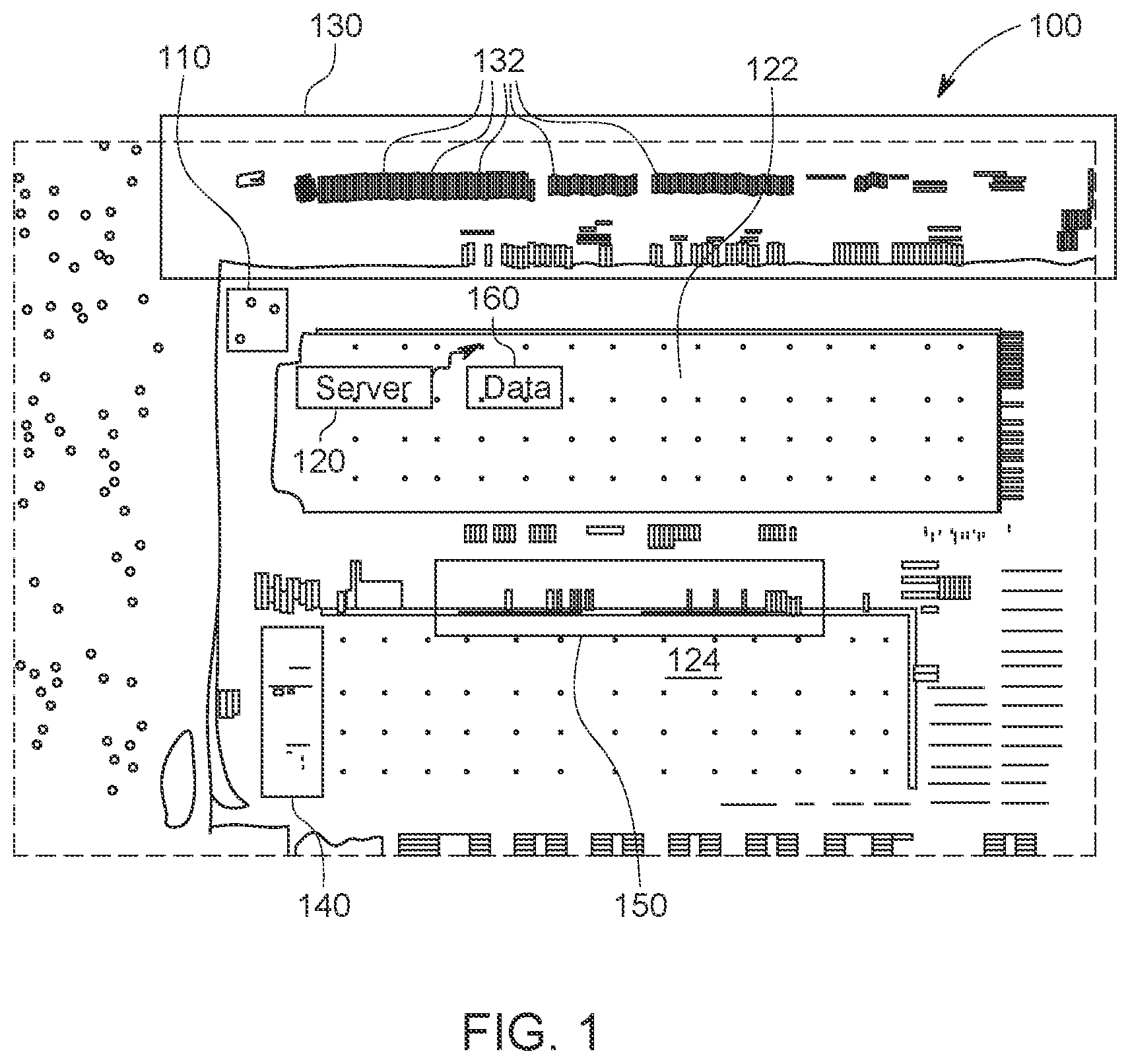 Patent US12366856 Figure 1 – Systems and methods for automated operation and handling of autonomous trucks and trailers hauled thereby