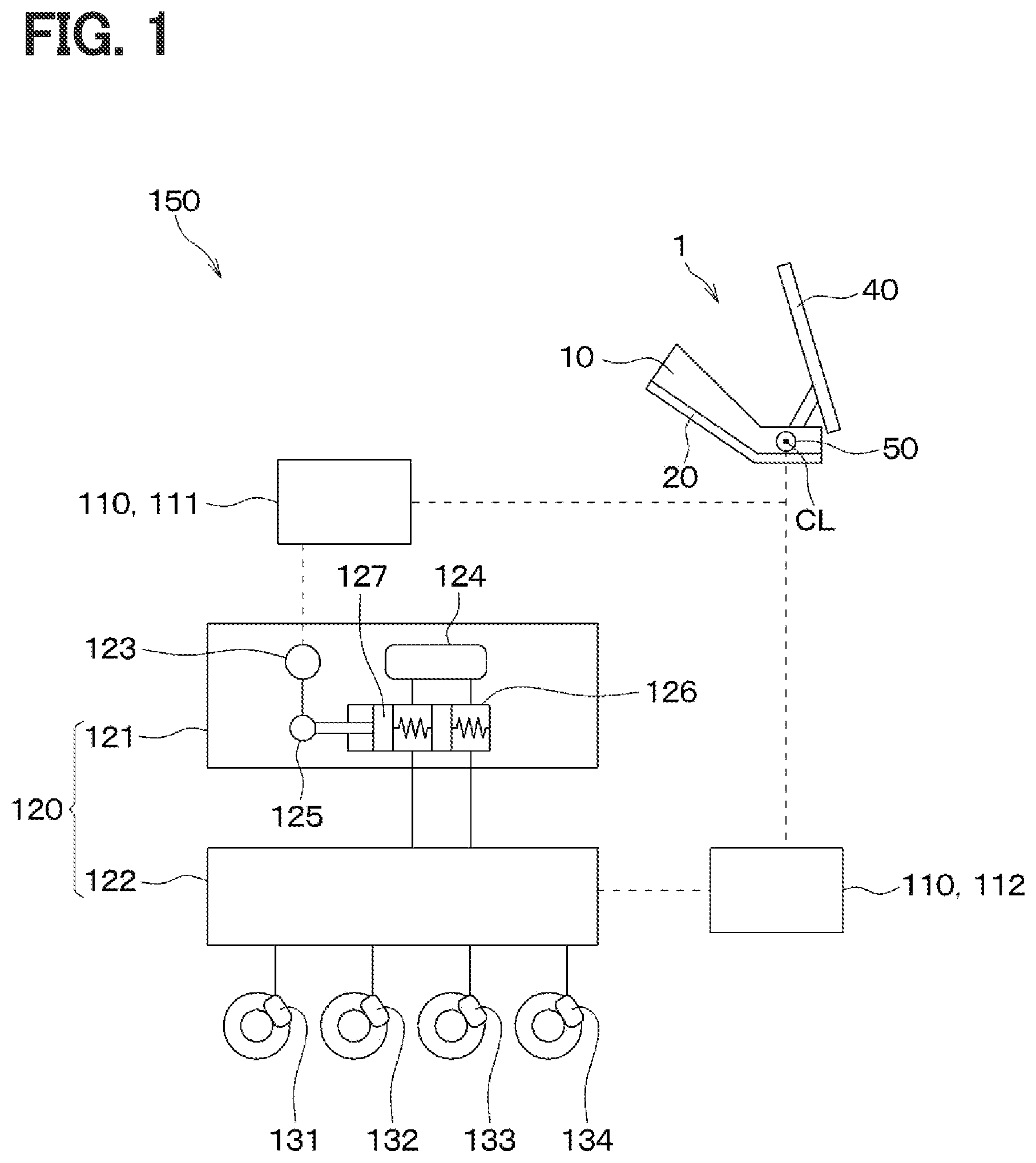 Patent US12366879 — Pedal device — Figure 1
