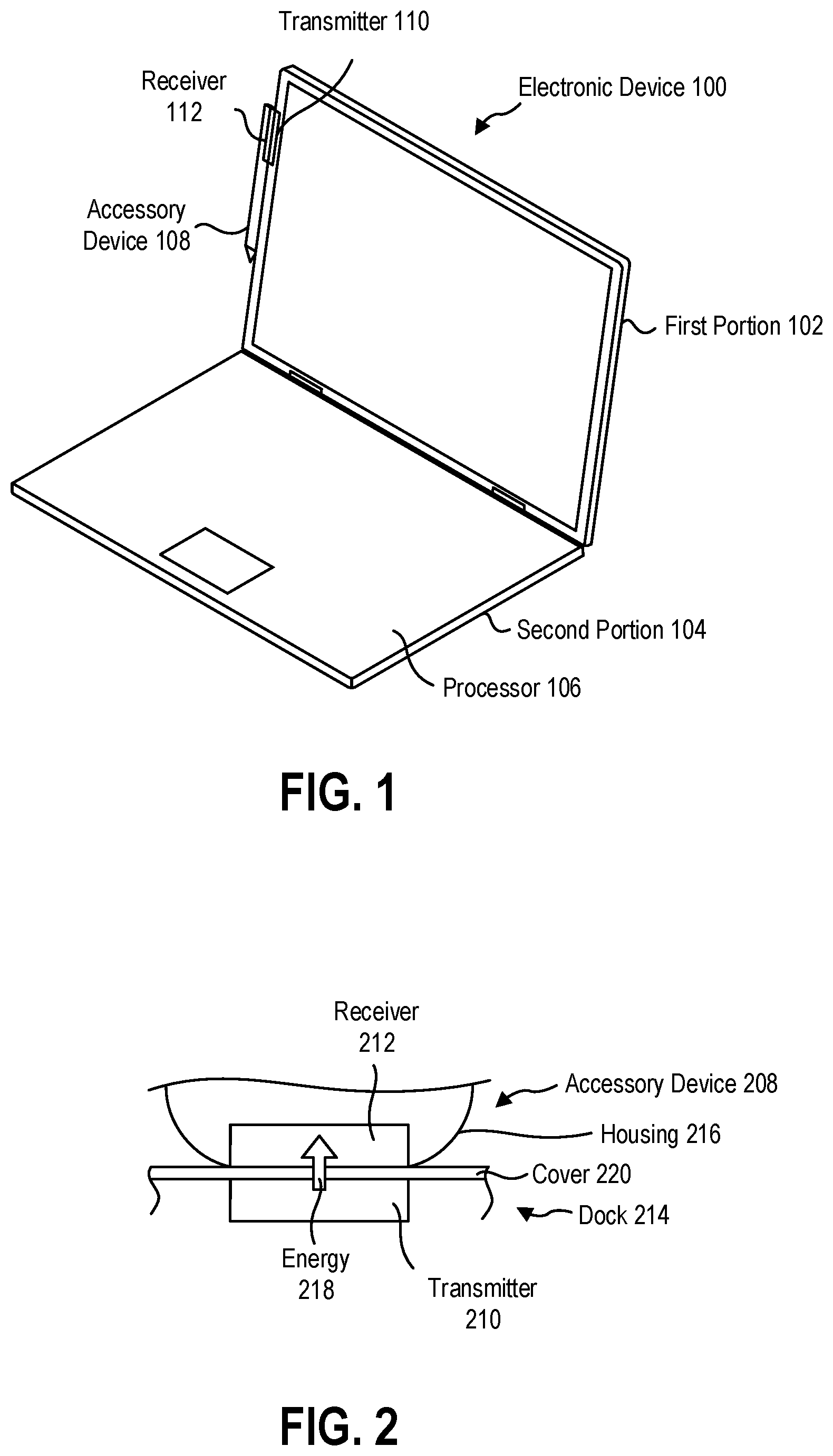 Patent US12366887 — Systems and methods for wireless charger docking — Figure 1