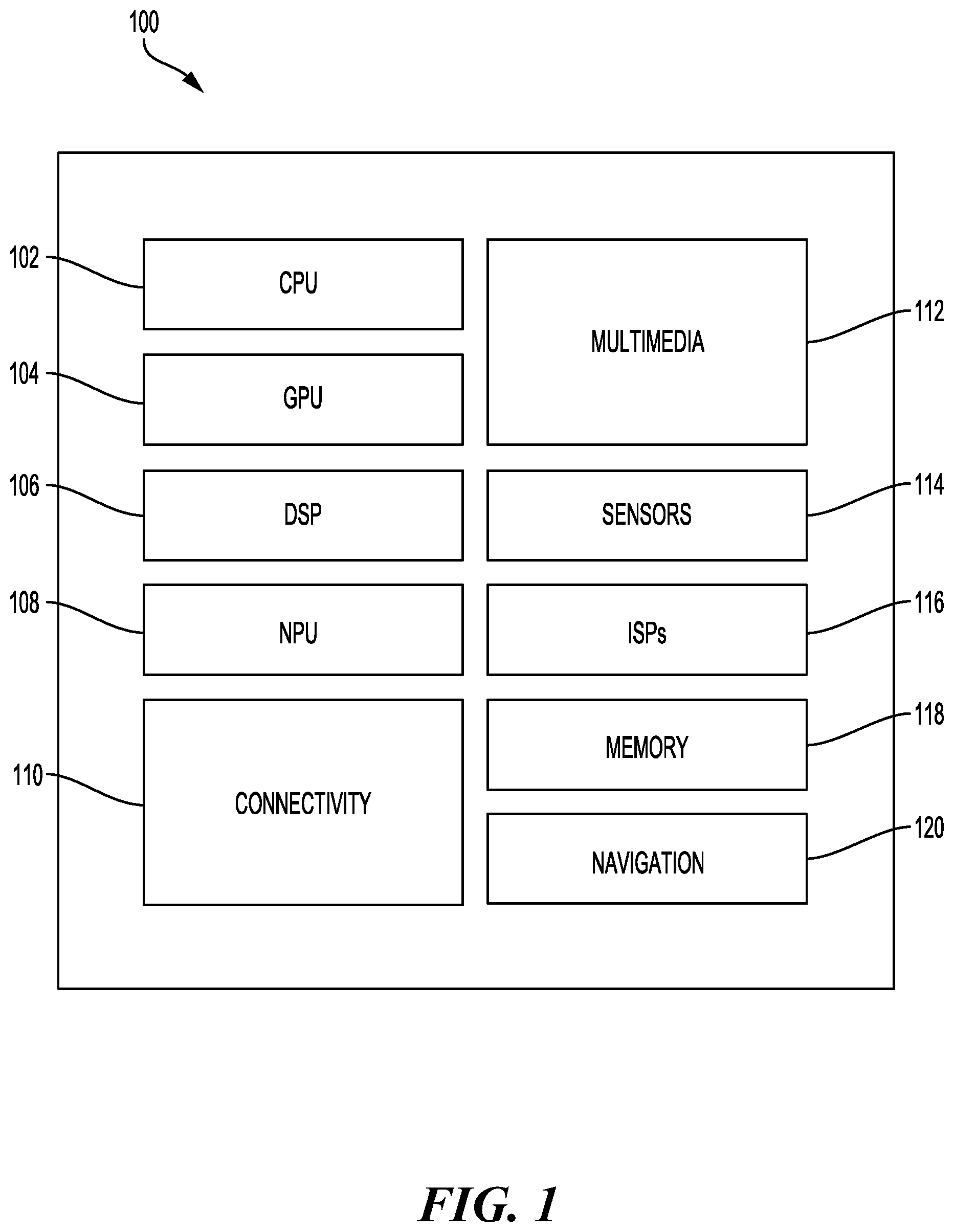 Patent US12366904 — Dynamic power grid for augmented reality (AR) glasses — Figure 1