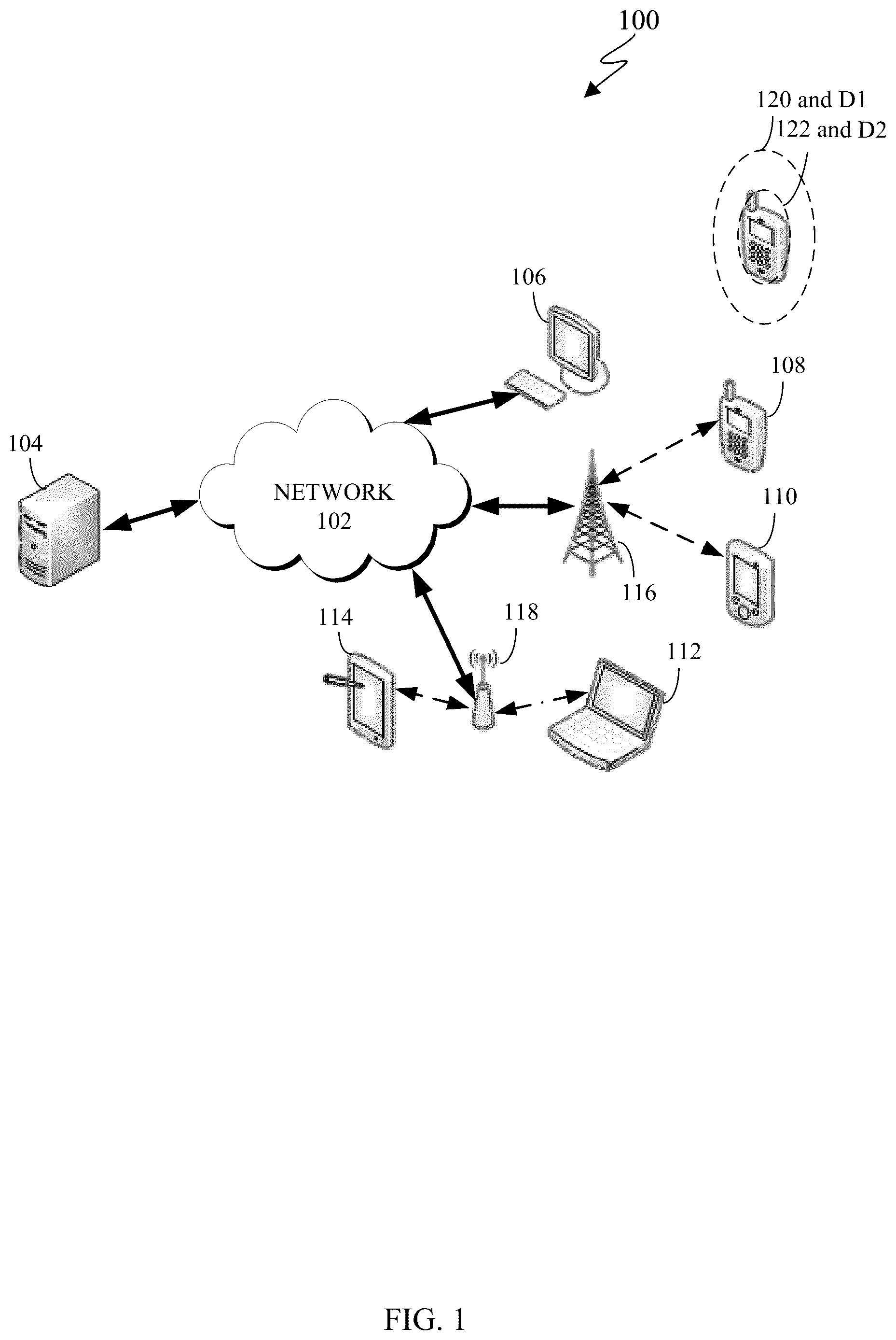 Patent US12366925 — Robustifying radar-based gesture recognition solution using contextual information — Figure 1