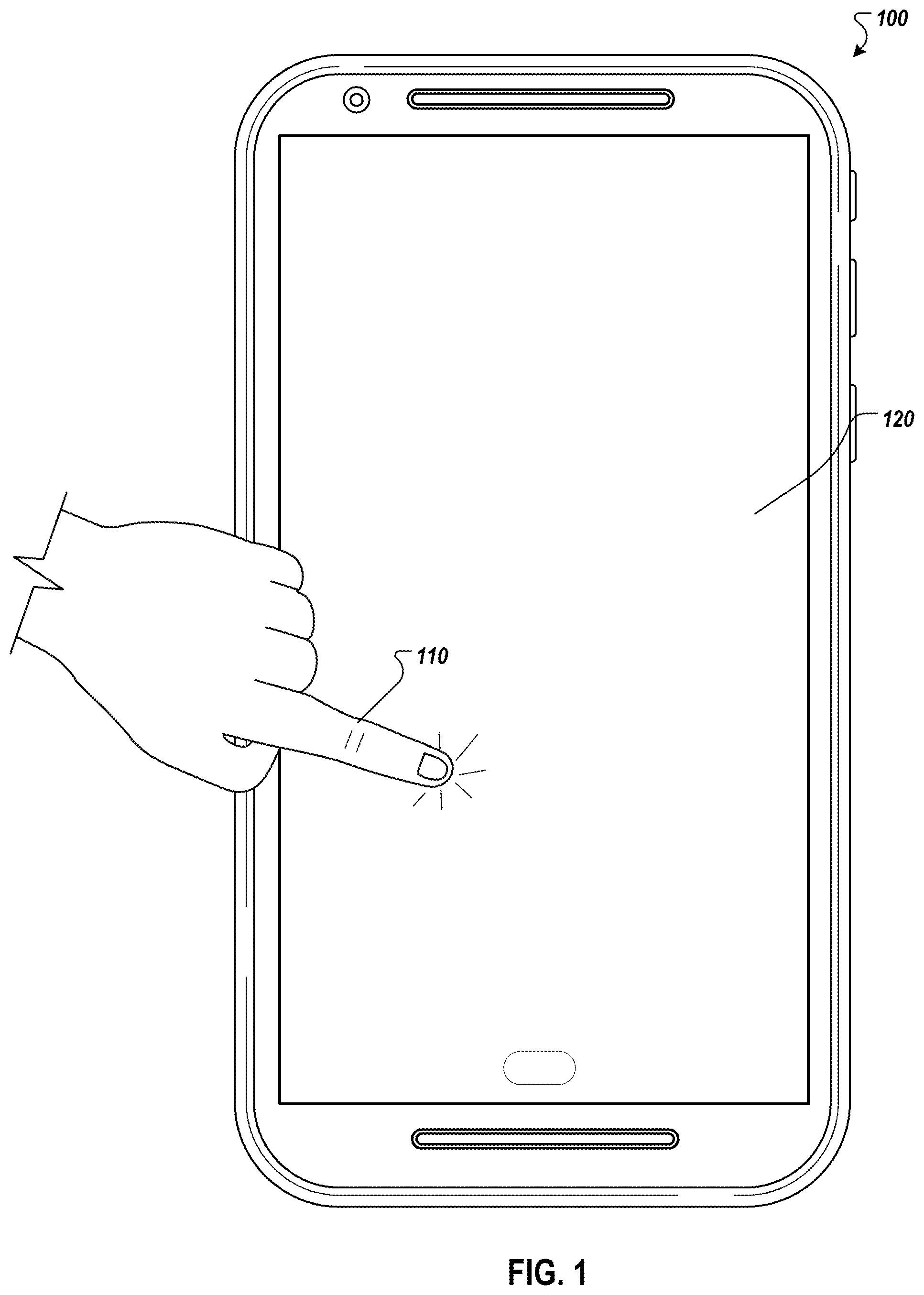 Patent US12366934 — Touch-sensitive LED display — Figure 1