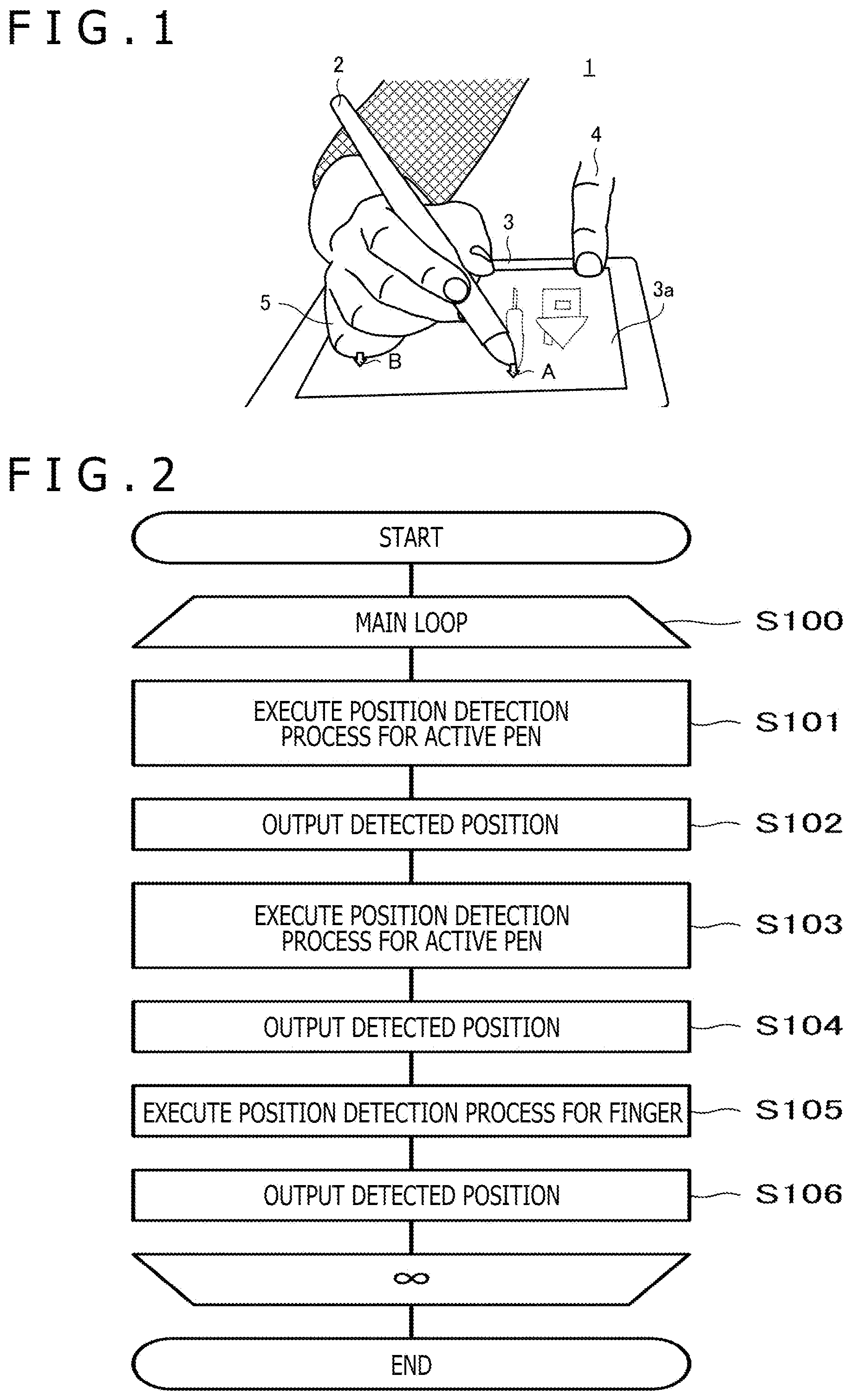Patent US12366937 Figure 1 – Method of outputting pen-up information based on detected position of active pen