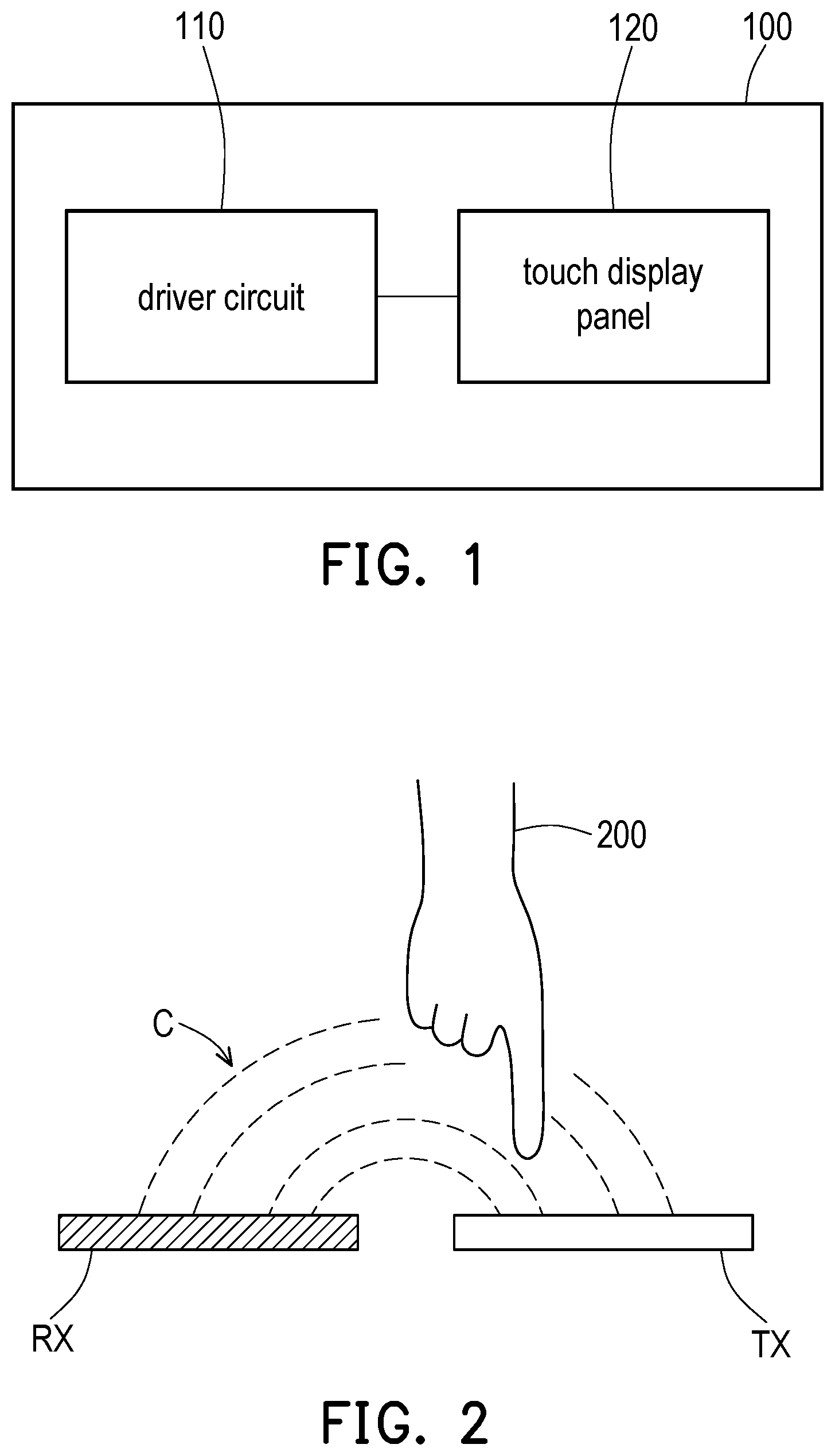 Patent US12366938 — Touch display panel, electronic apparatus, and driver circuit — Figure 1