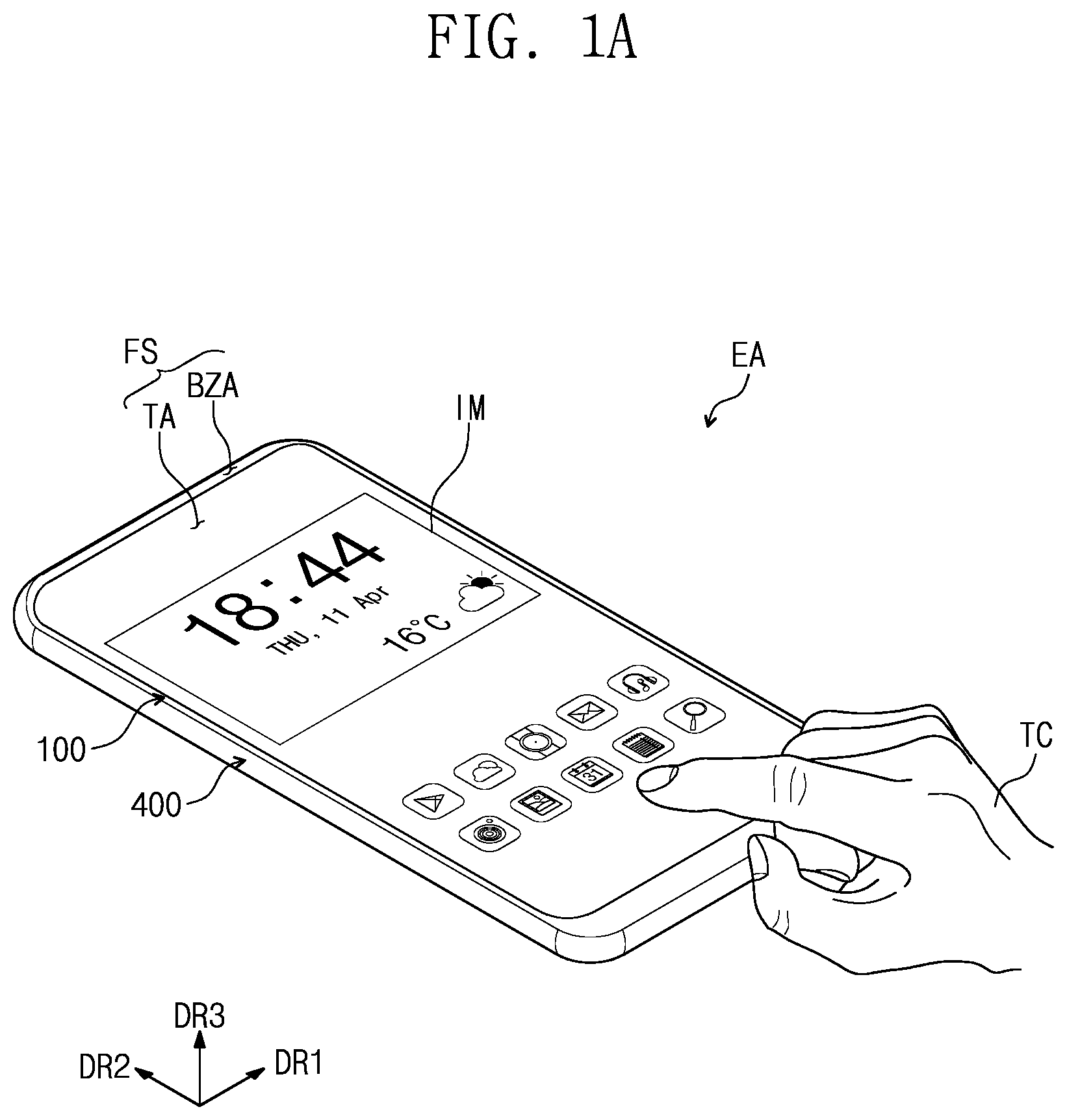 Patent US12366945 — Method of fabricating electronic apparatus having contact holes penetrating at least one different insulating layer in different regions — Figure 1