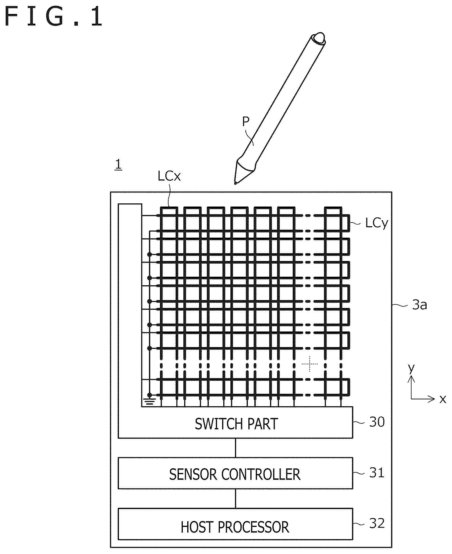 Patent US12366947 — Method executed by sensor controller of electromagnetic resonance system, sensor controller, and position detection device — Figure 1
