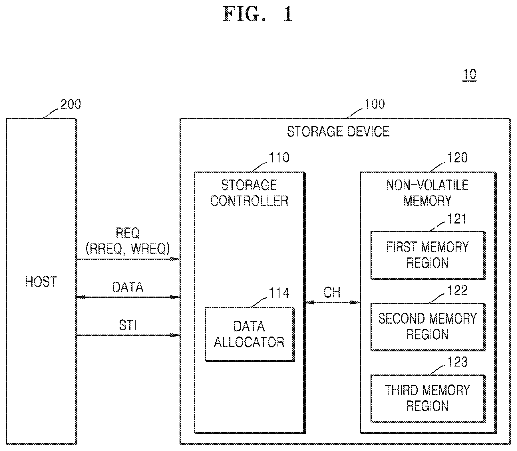 Patent US12366970 — Storage device and operating method — Figure 1